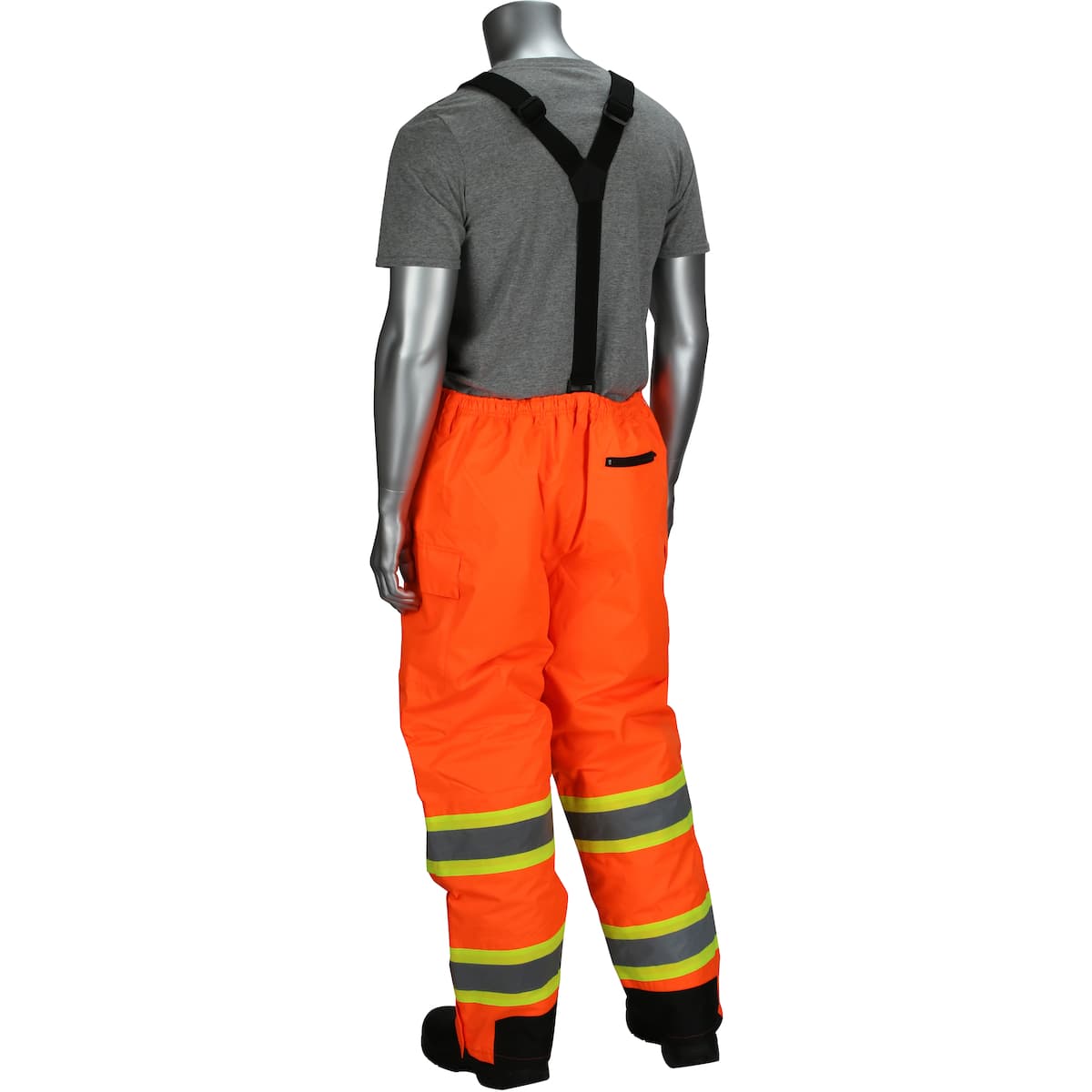 Class E Rip Stop Insulated Bib Overall, Removable Bib, Two Tone Tape, Or, 2XL