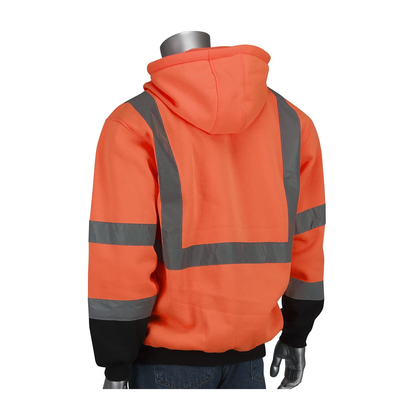 Class 3 Zip Front Hoodie, Black Bottom, Water Repellent, Ly