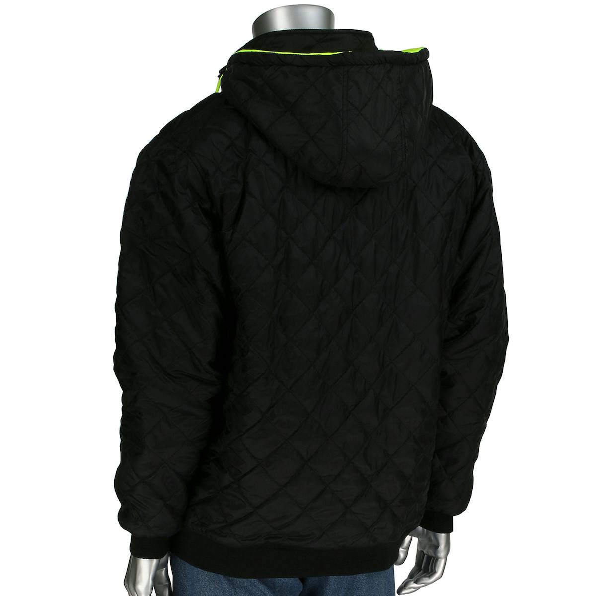 ANSI Type R Class 3 Reversible Full Zip Hooded Sweatshirt with Black Bottom, Hi-Vis Yellow (323-1400S)_2