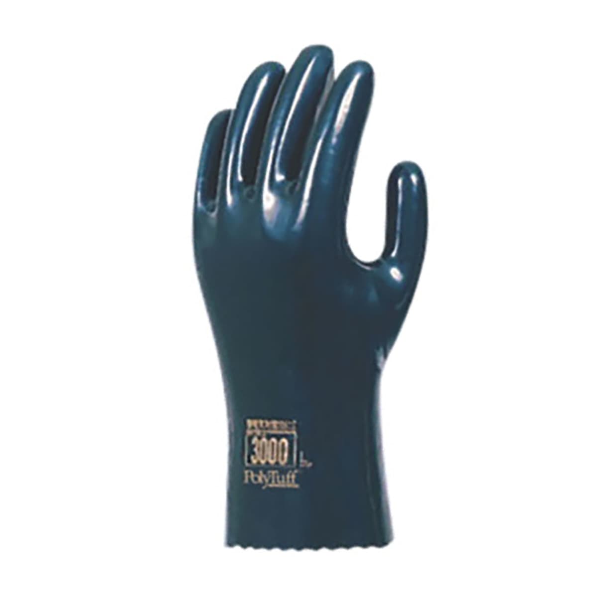 Polyurethane Electrostatic Dissipative (ESD) Solvent Glove with Cotton Lining - 13", Black (3300) - L