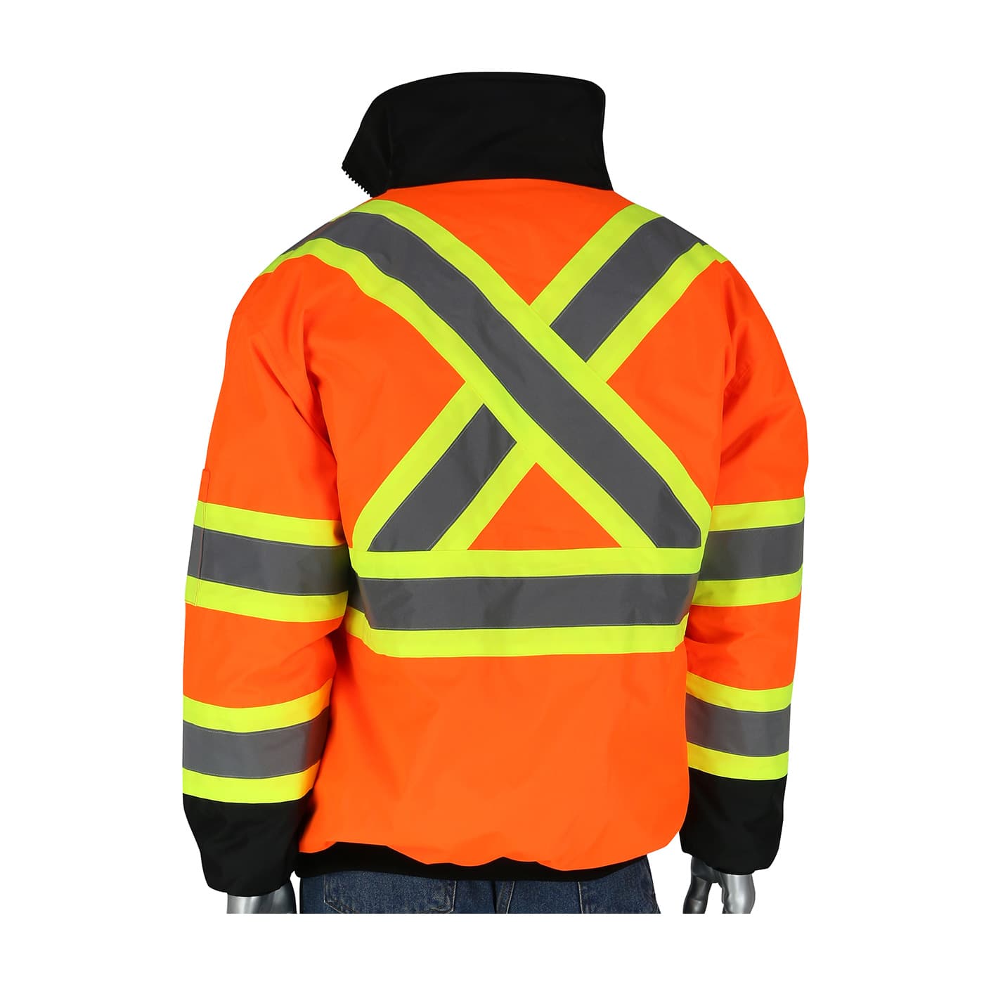 Class 3/Csa Z96, X-Back Two Tone, Insulated Jacket, Zipper, Orange