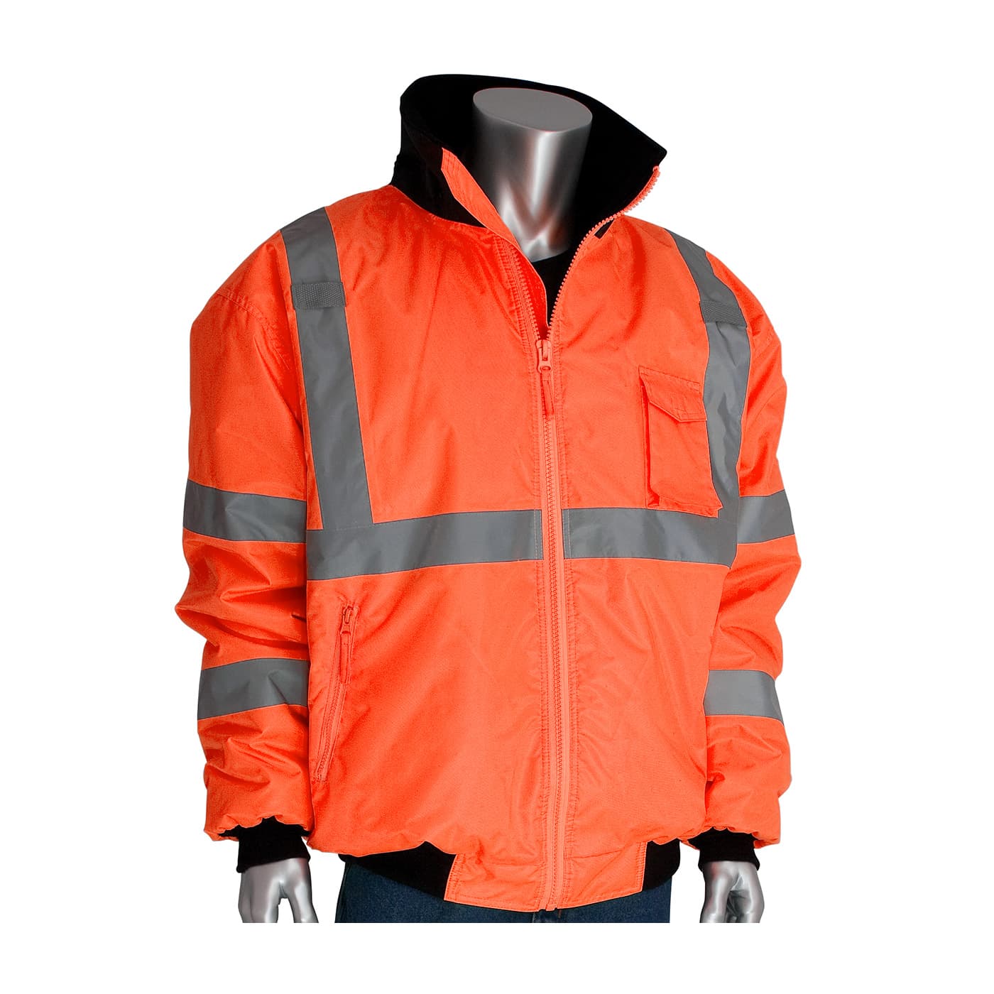 Class 3 Bomber Jacket, Zip-Out Fleece Liner, Zipper, 2In. Tape, Ly