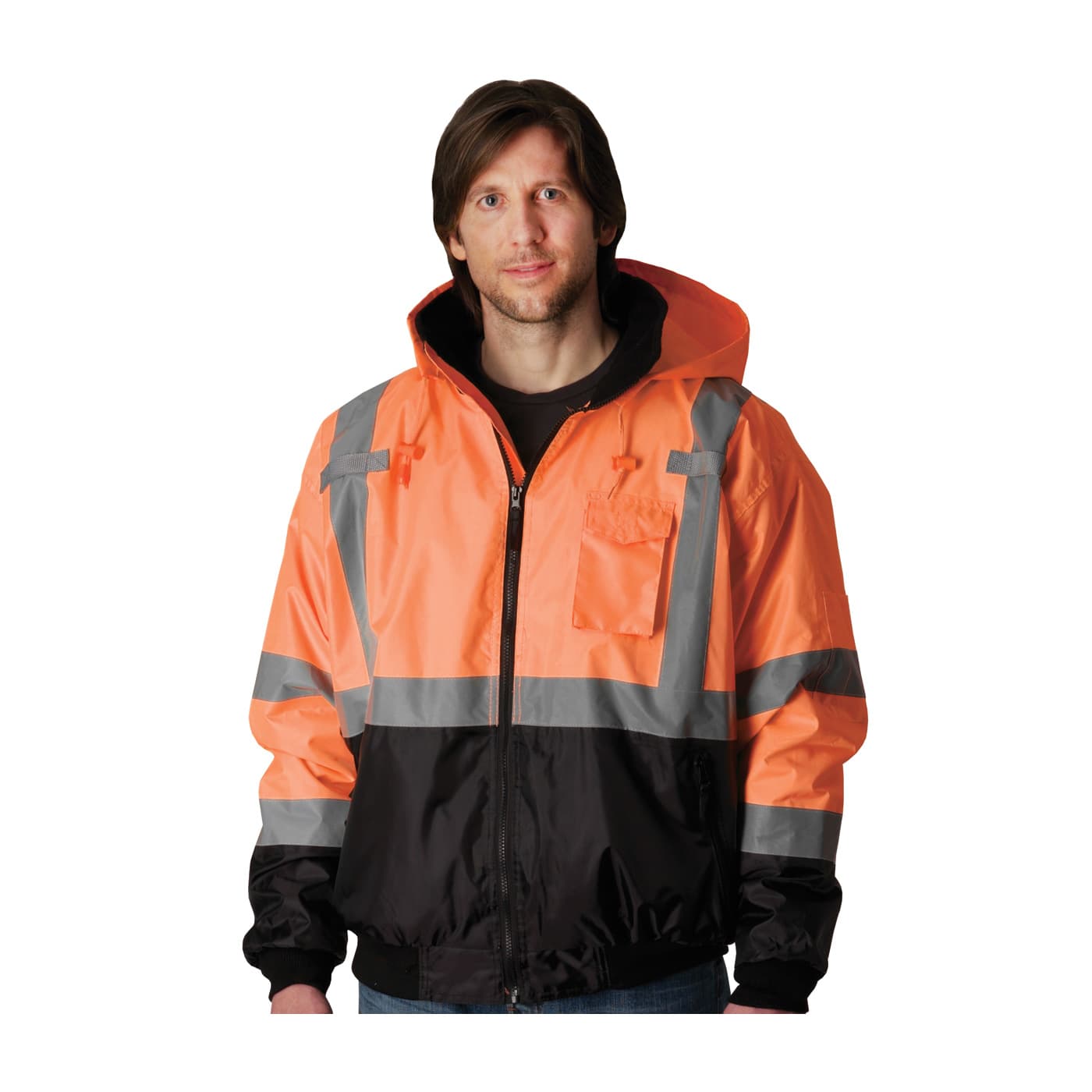 Class 3 Bomber Black Trim, Zip-Out Fleece Liner, Zipper, 2In. Tape, Or