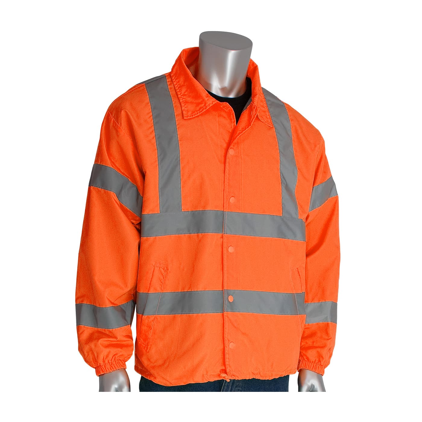 Class 3 Windbreaker, Lt. Wt. Lining Collared, No Hood, 2In. Tape, Ly