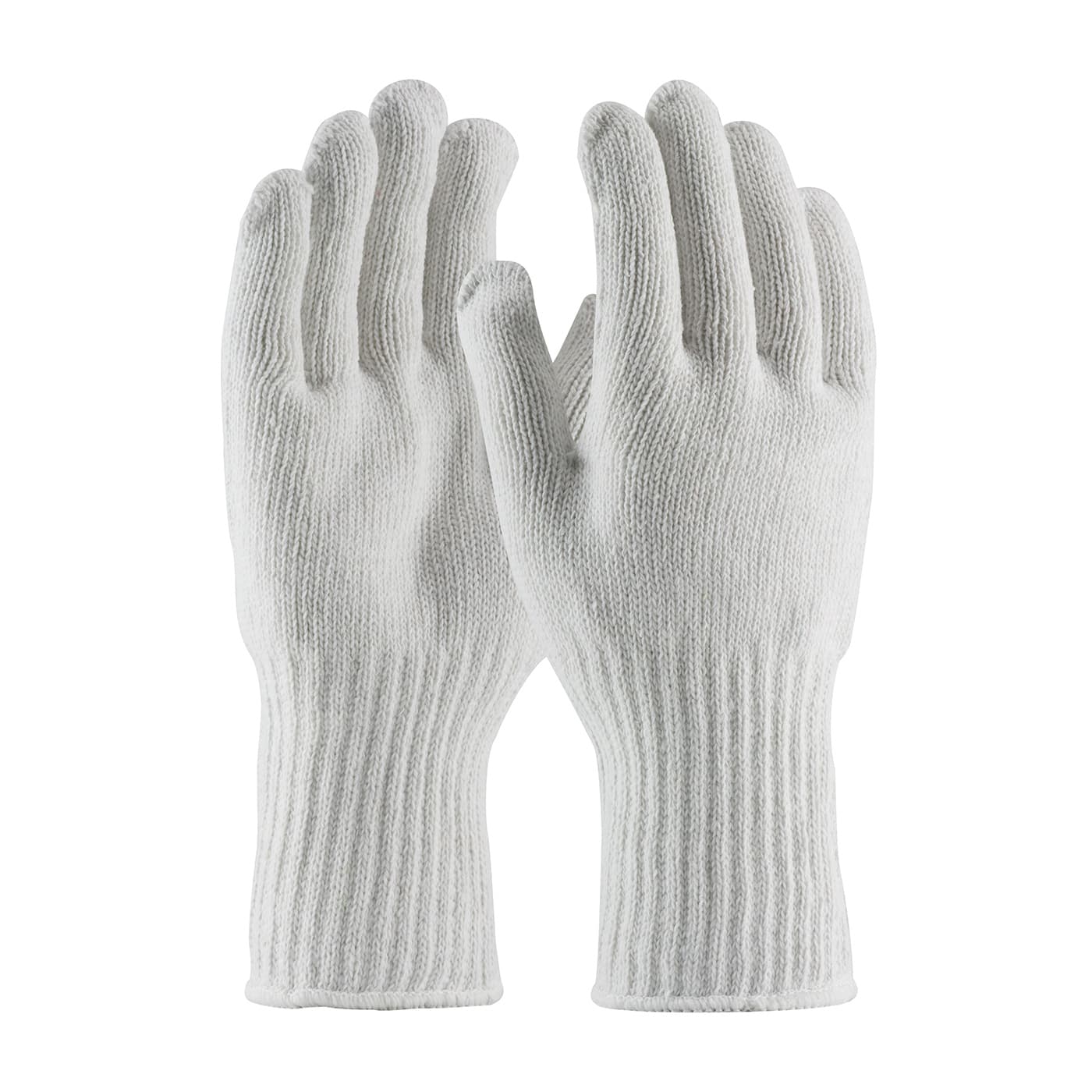 Extra Heavy Weight Seamless Knit Cotton/Polyester Glove - White with Extended Cuff, White (35-CB604) - L