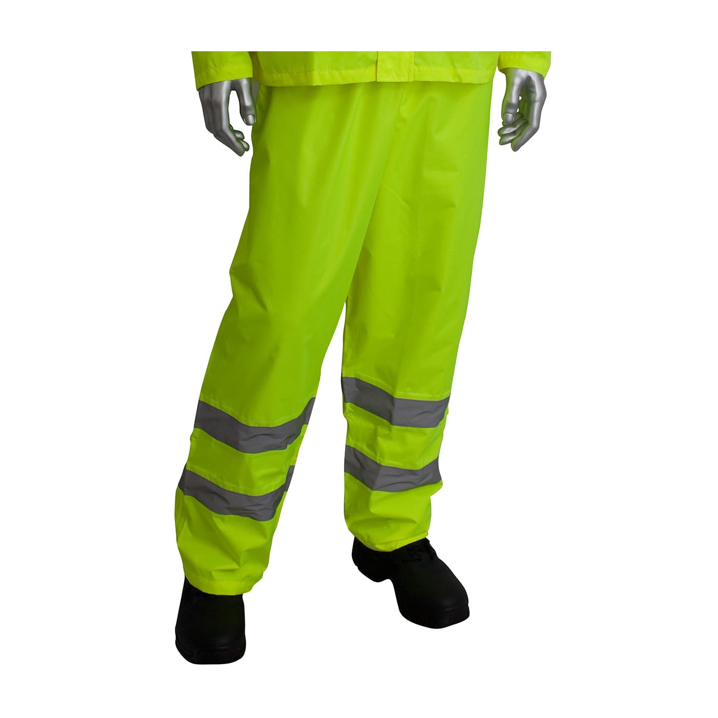 Class 3 Rainsuit, 2 Piece, Pu Ctd, Zipper, Hood, Pant, 2In. Tape, Or