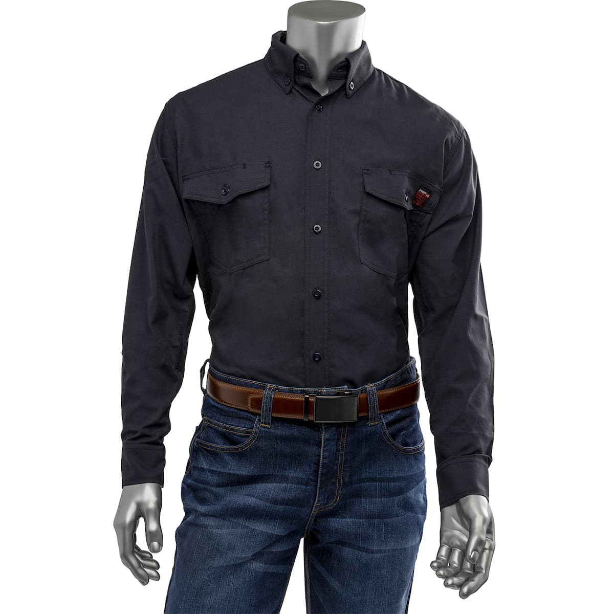 Ar/Fr Dual Cert. 6Oz 9 Cal Work Shirt, Nfpa 70E & 2112, Gray