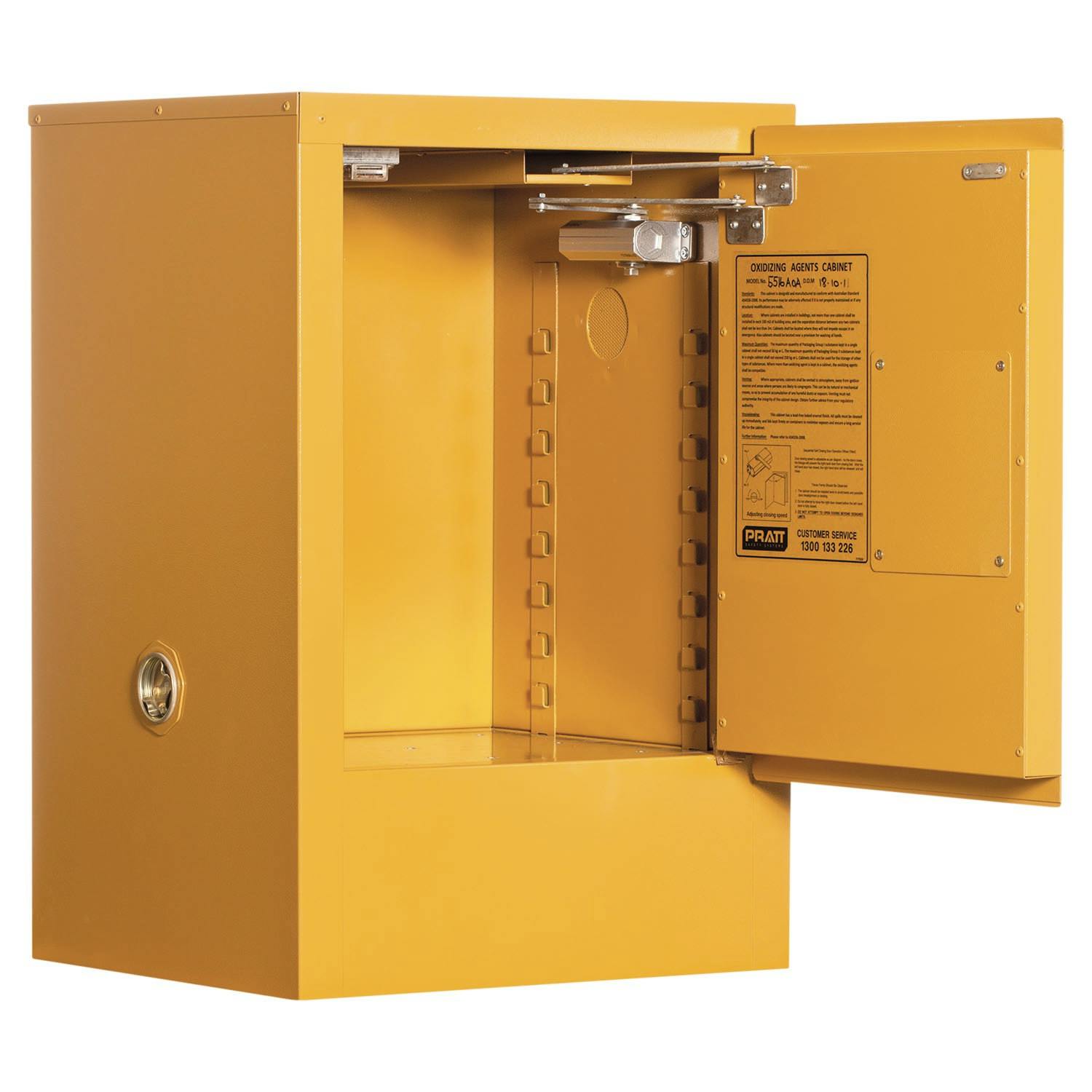 Pratt Oxidizing Agent Storage Cabinet: 30L - 1 Door - 1 Shelf