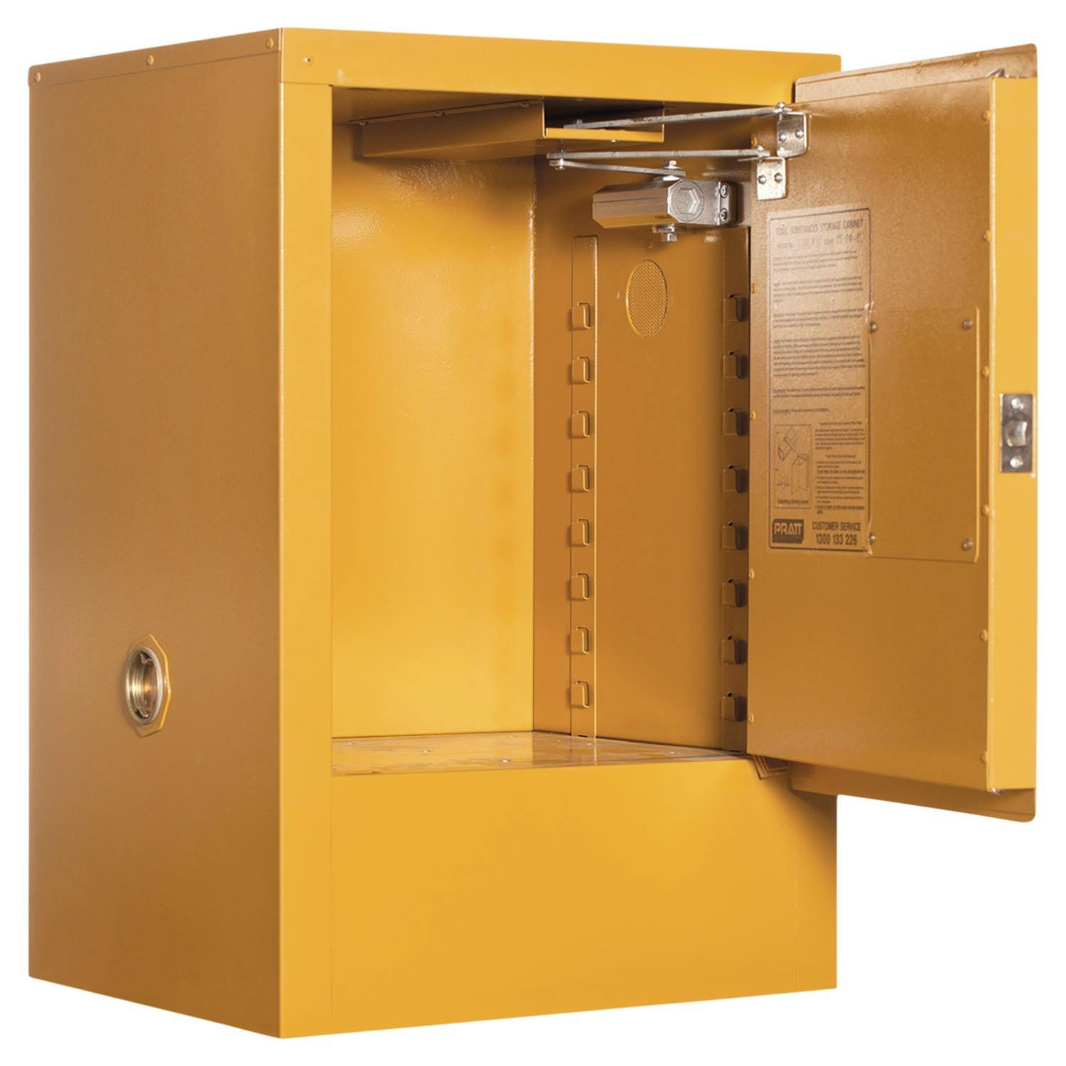 Pratt Toxic Substance Storage Cabinet: 30L - 1 Door - 1 Shelf