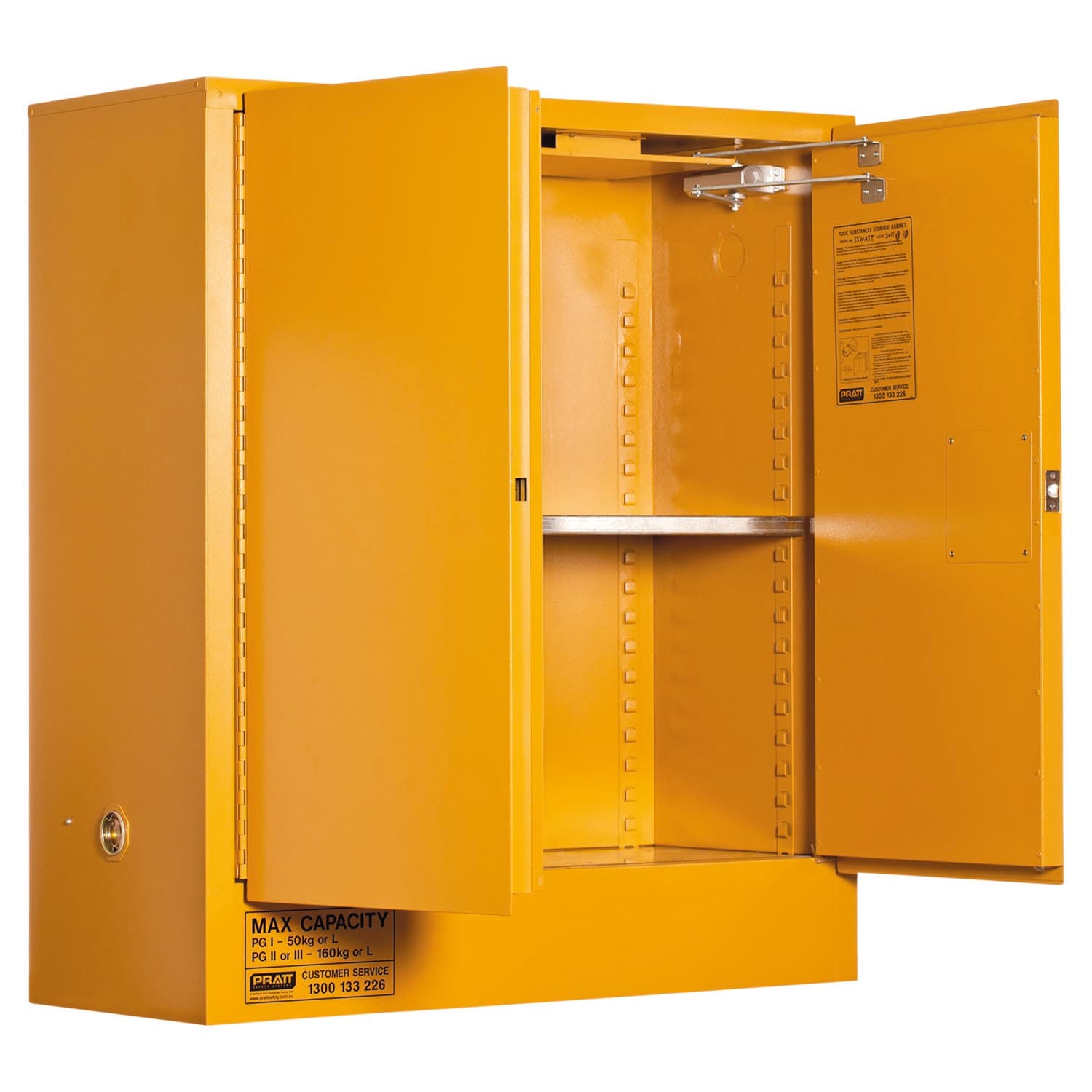 Pratt Oxidizing Agent Storage Cabinet: 160L - 2 Doors - 2 Shelves_1