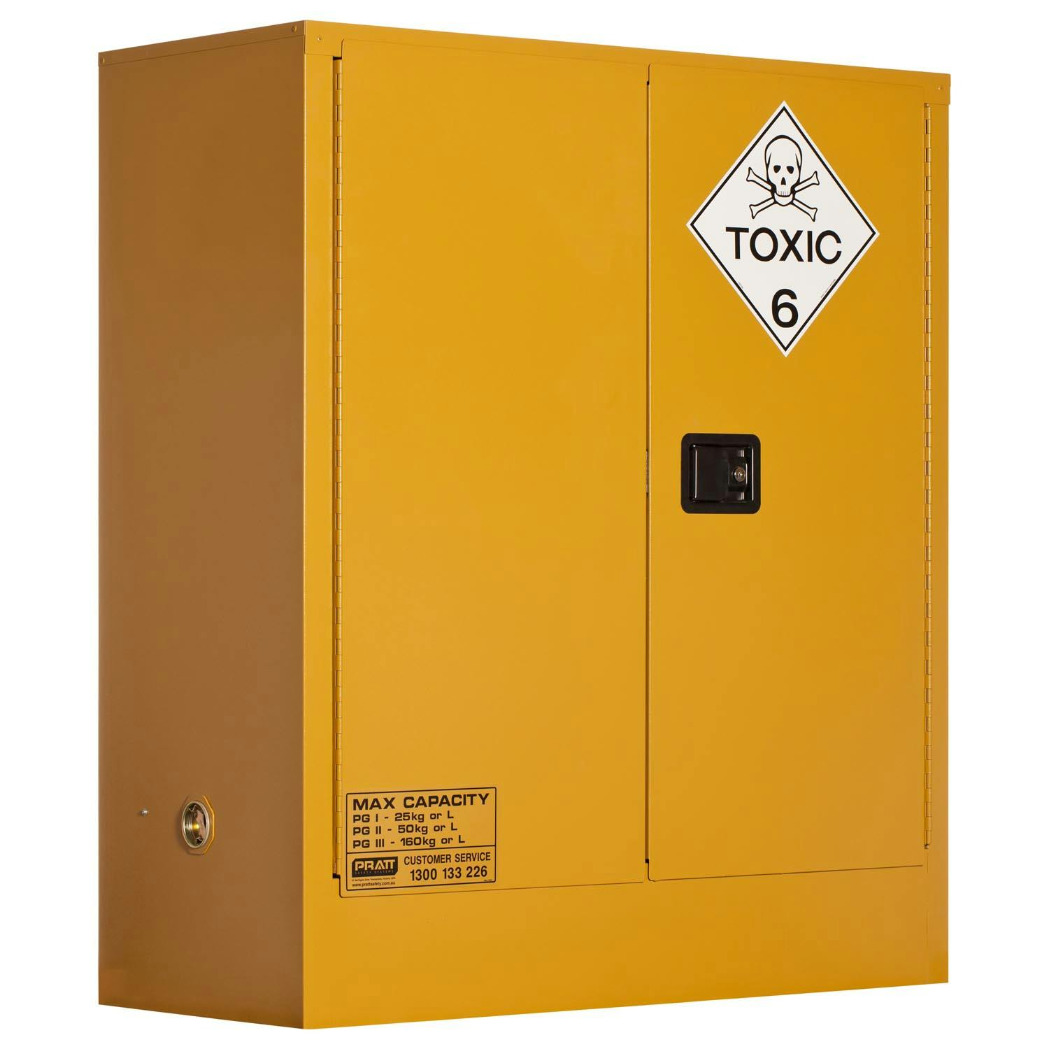 Pratt Toxic Substance Storage Cabinet: 160L - 2 Doors - 2 Shelves