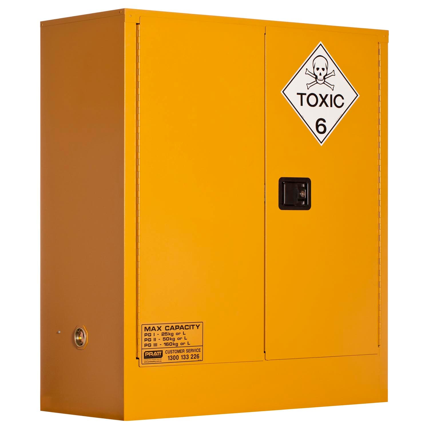 Pratt Toxic Substance Storage Cabinet: 160L - 2 Doors - 2 Shelves