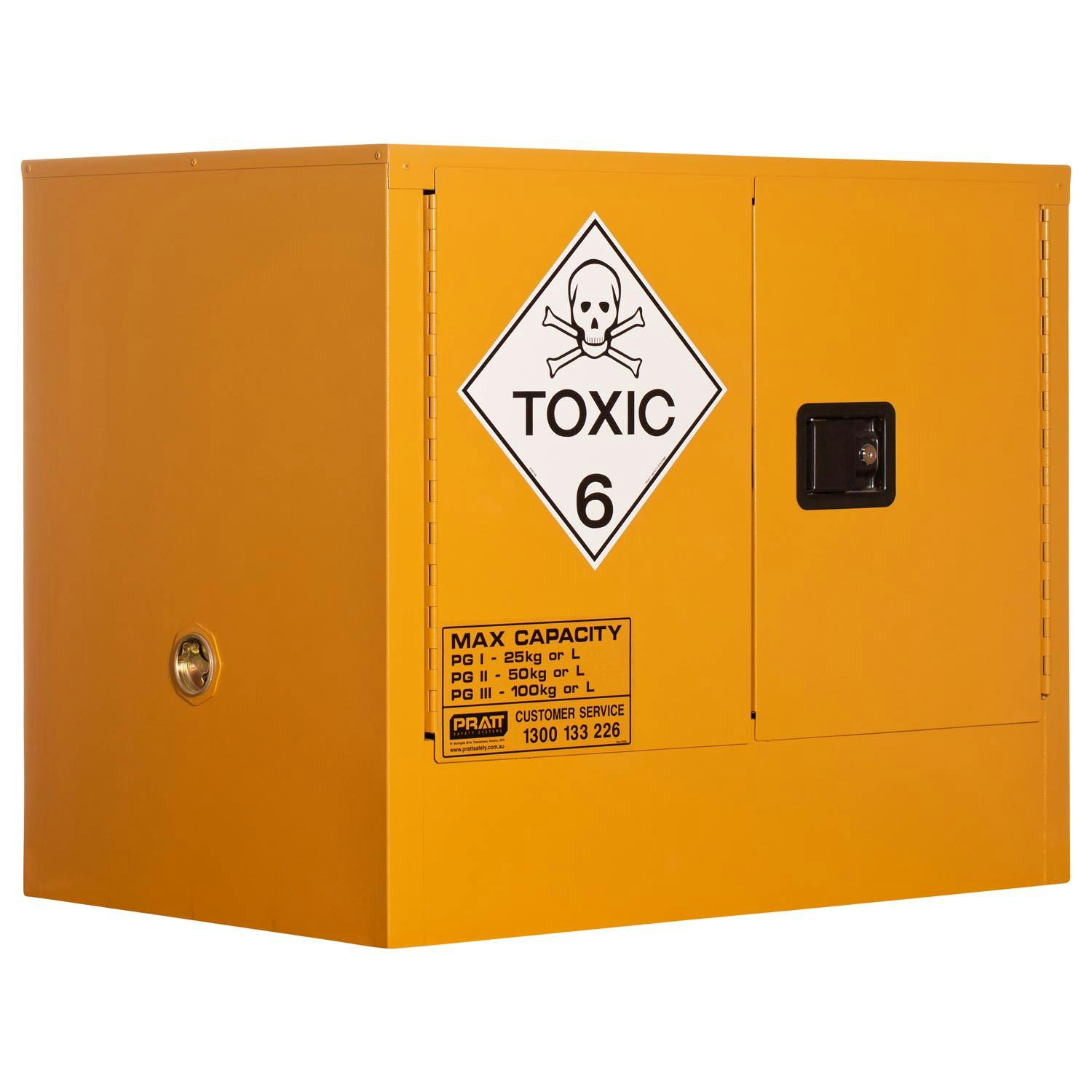 Pratt Toxic Substance Storage Cabinet: 100L - 2 Doors - 1 Shelf