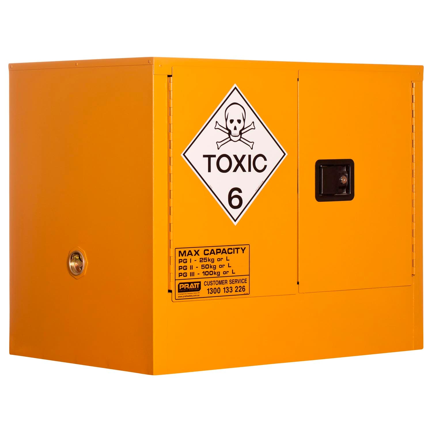 Pratt Toxic Substance Storage Cabinet: 100L - 2 Doors - 1 Shelf