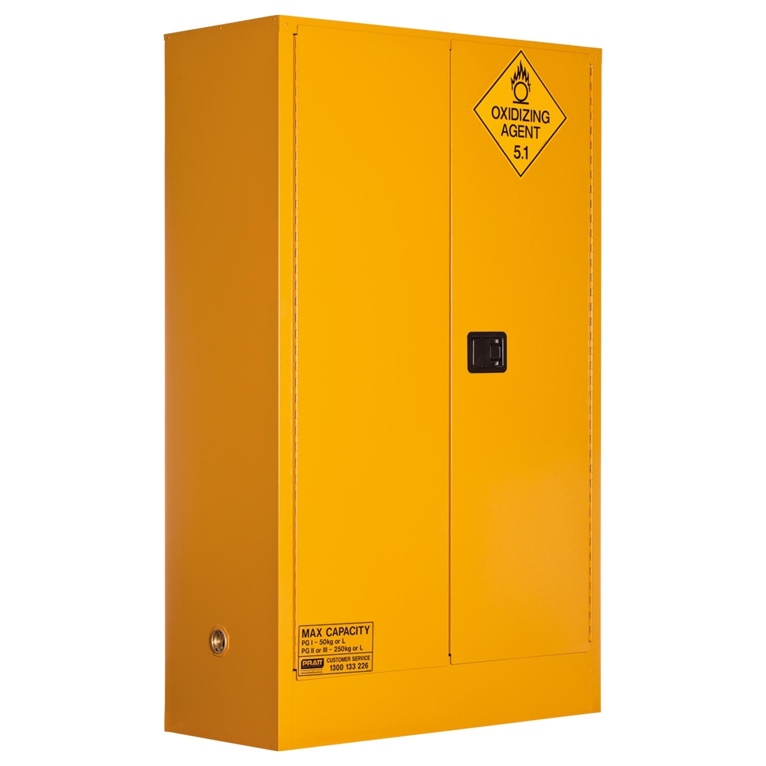 Pratt Oxidizing Agent Storage Cabinet: 250L - 2 Doors - 3 Shelves