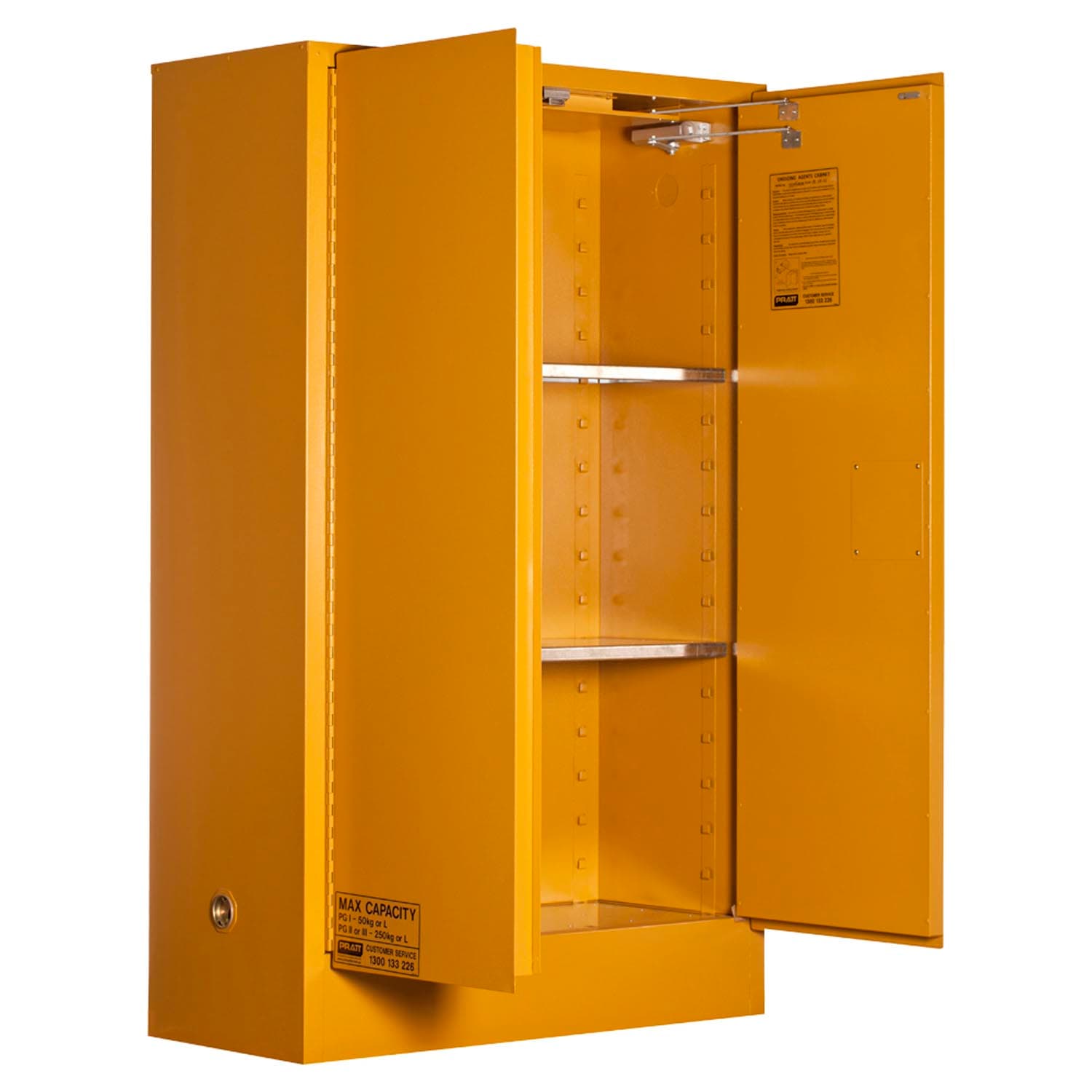 Pratt Oxidizing Agent Storage Cabinet: 250L - 2 Doors - 3 Shelves_1