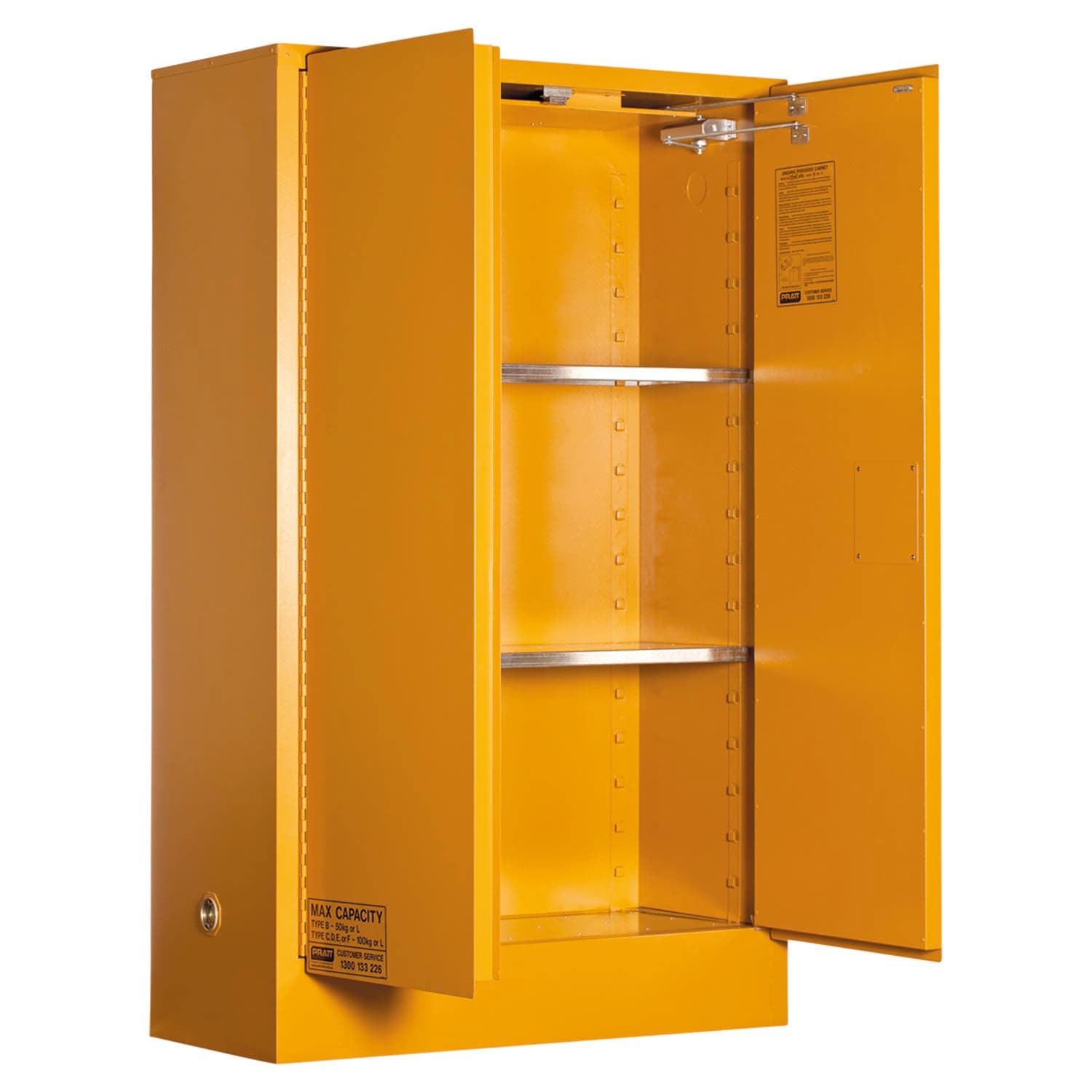 Pratt Organic Peroxide Storage Cabinet: 100L - 2 Doors - 3 Shelves_1