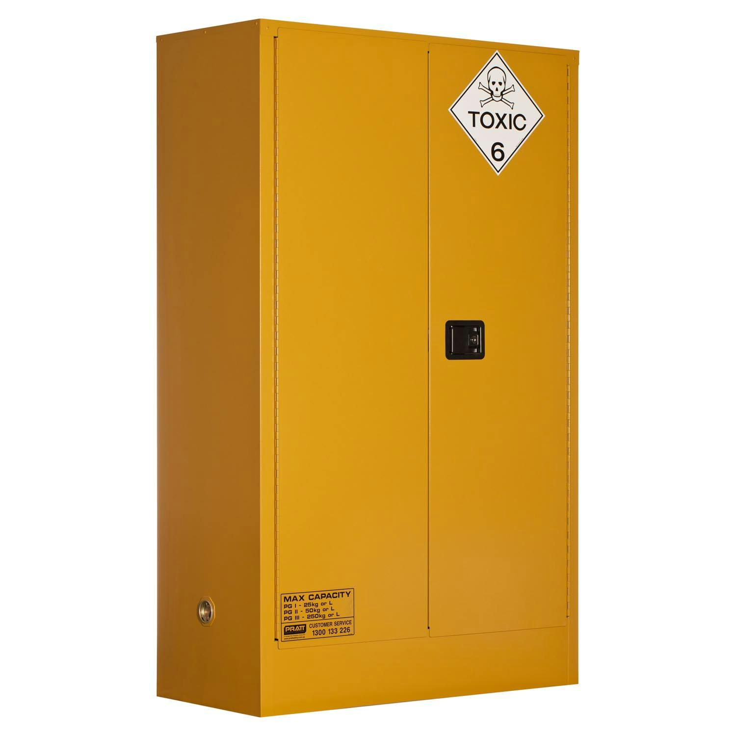 Pratt Toxic Substance Storage Cabinet: 250L - 2 Doors - 3 Shelves