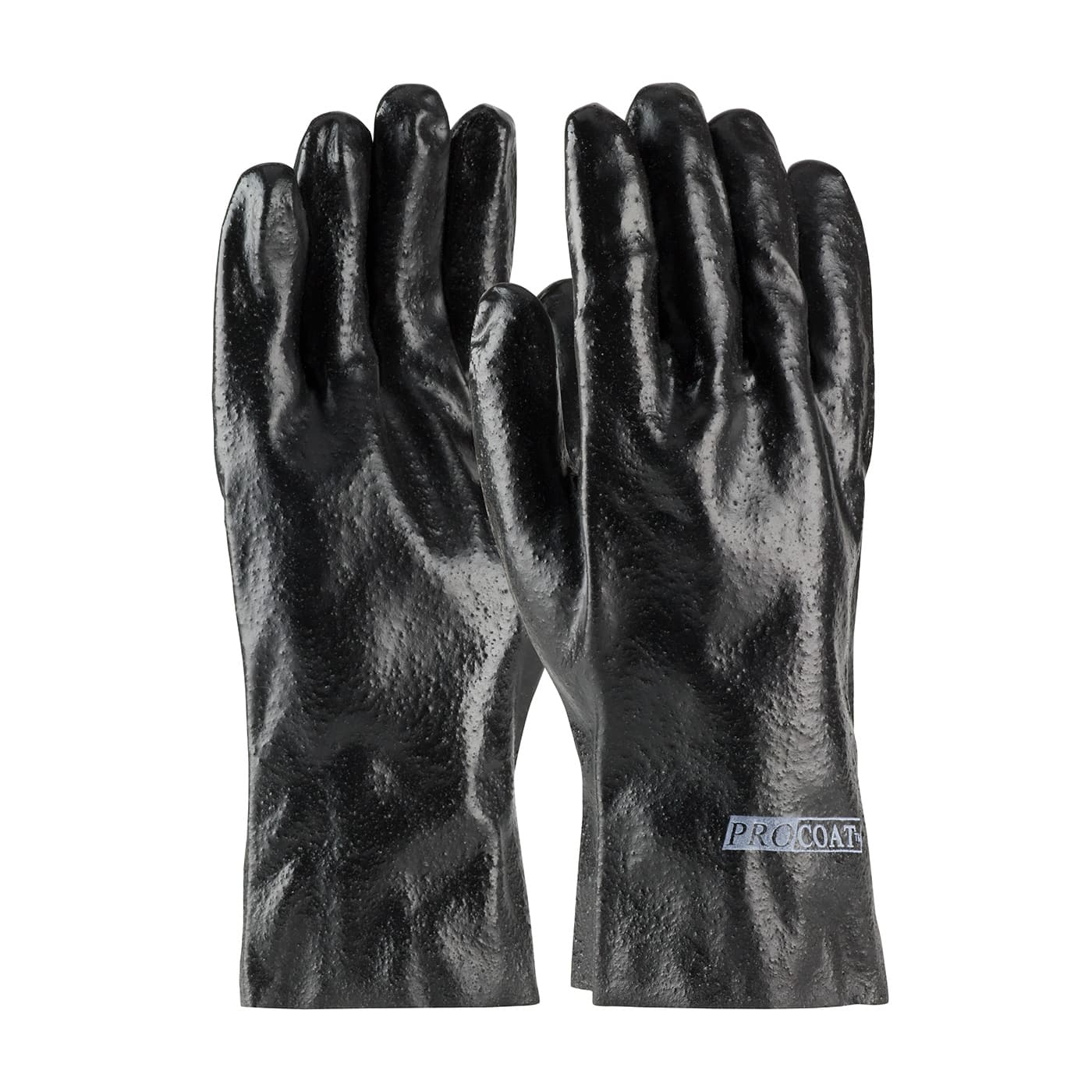 Supported Pvc, Interlock Lined, Blk., Rough Finish, 12 Inch