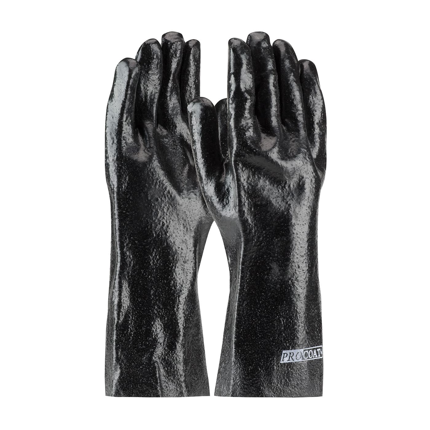 Supported Pvc, Interlock Lined, Blk., Rough Finish, 14 Inch
