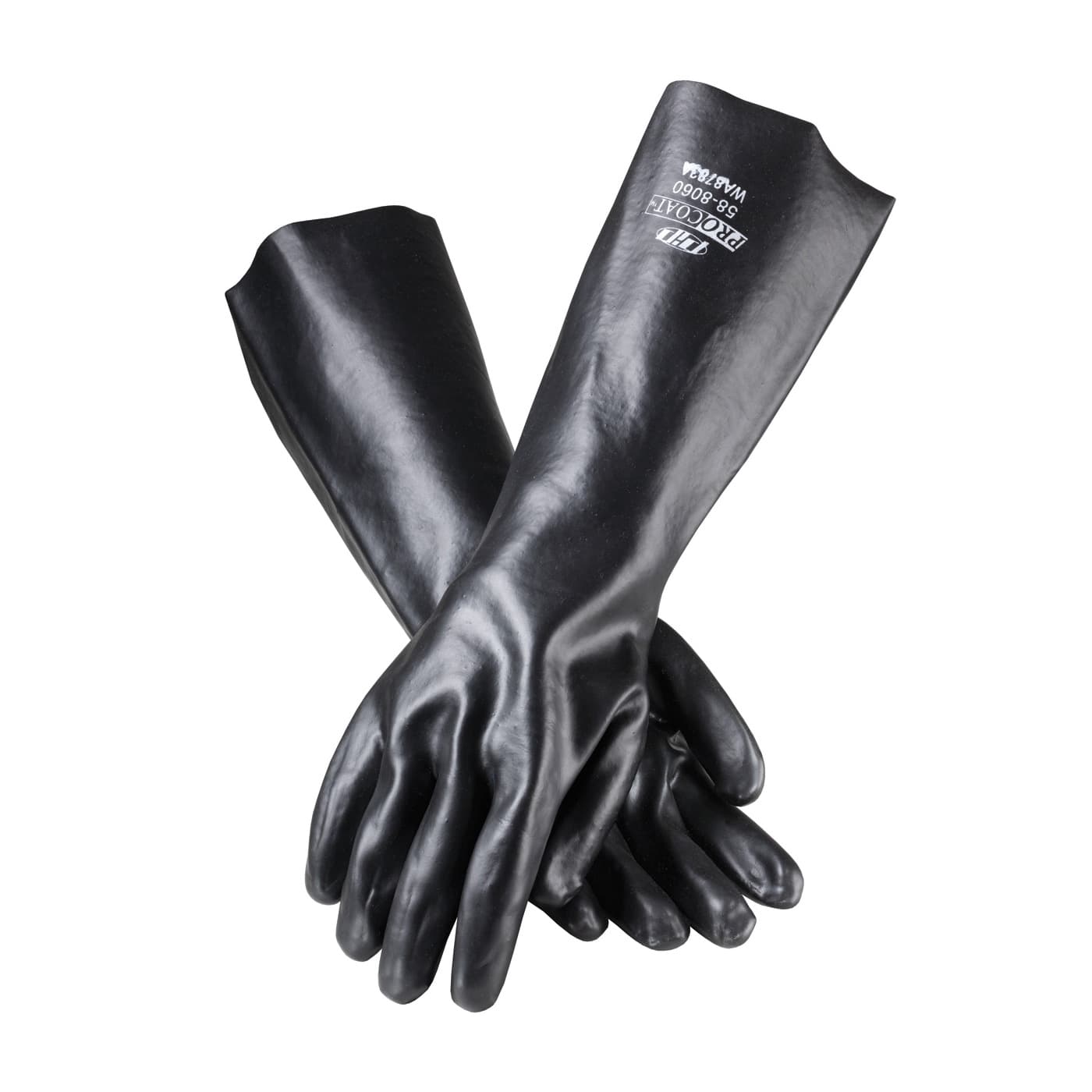 Procoat, Supported Pvc, Interlock Lined, Blk., Smooth Finish,18 Inch