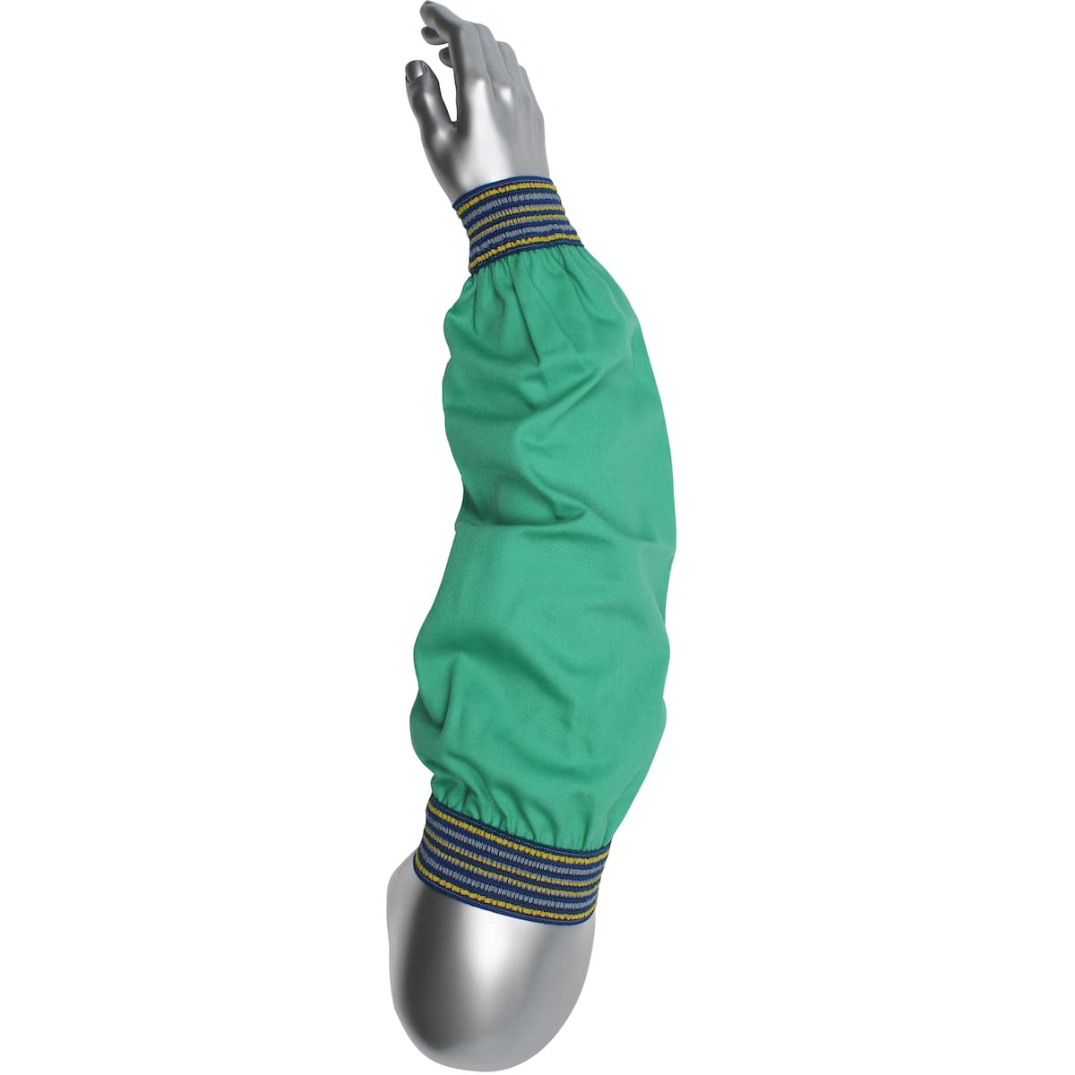 FR Treated 100% Cotton Sleeve with Blue/Gold Elastic Ends -18in., Green (7042) - 18
