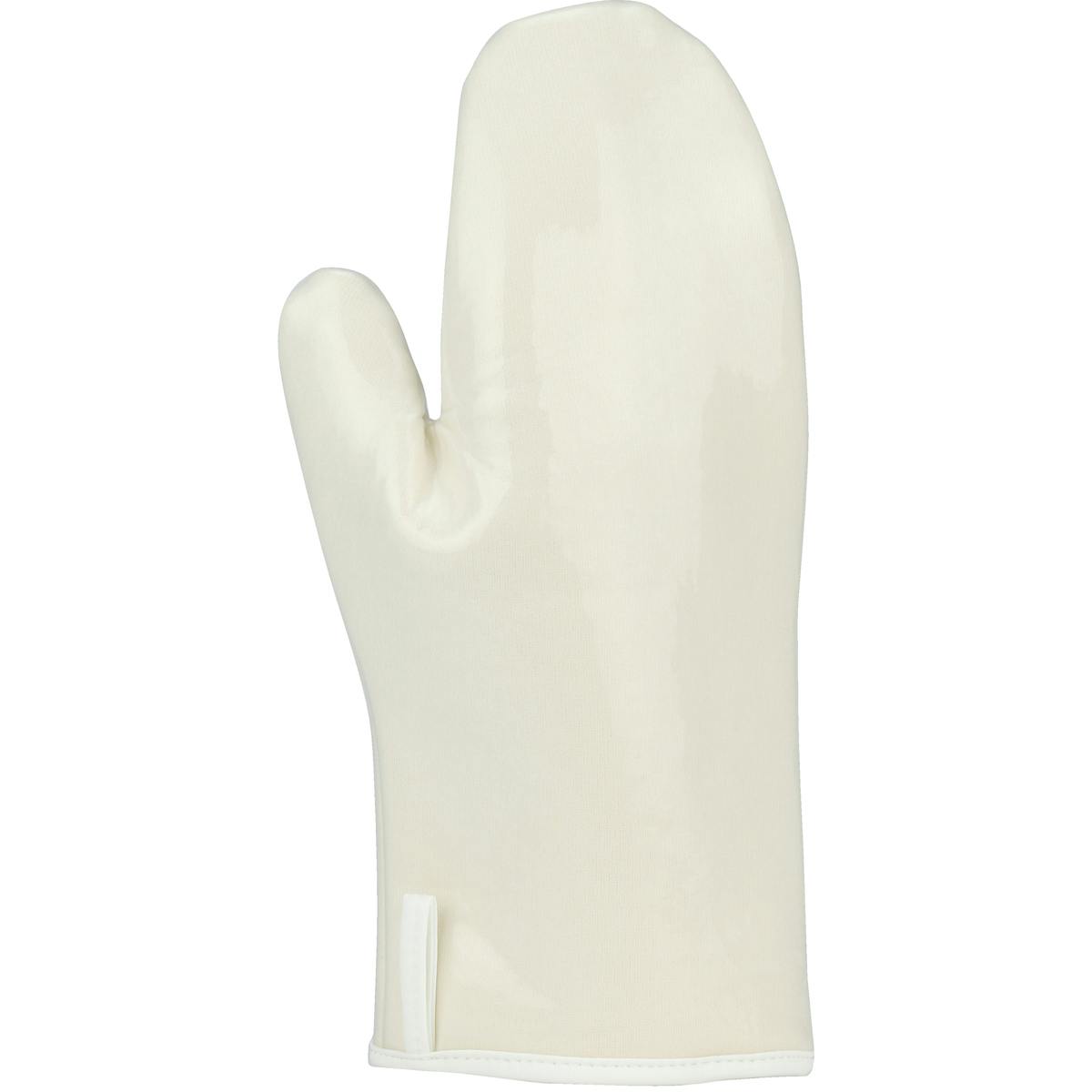 Heat & Cold Resistant Mitt with Silicon Rubber Outer Shell and Nylon Lining - 12", White (73G) - L