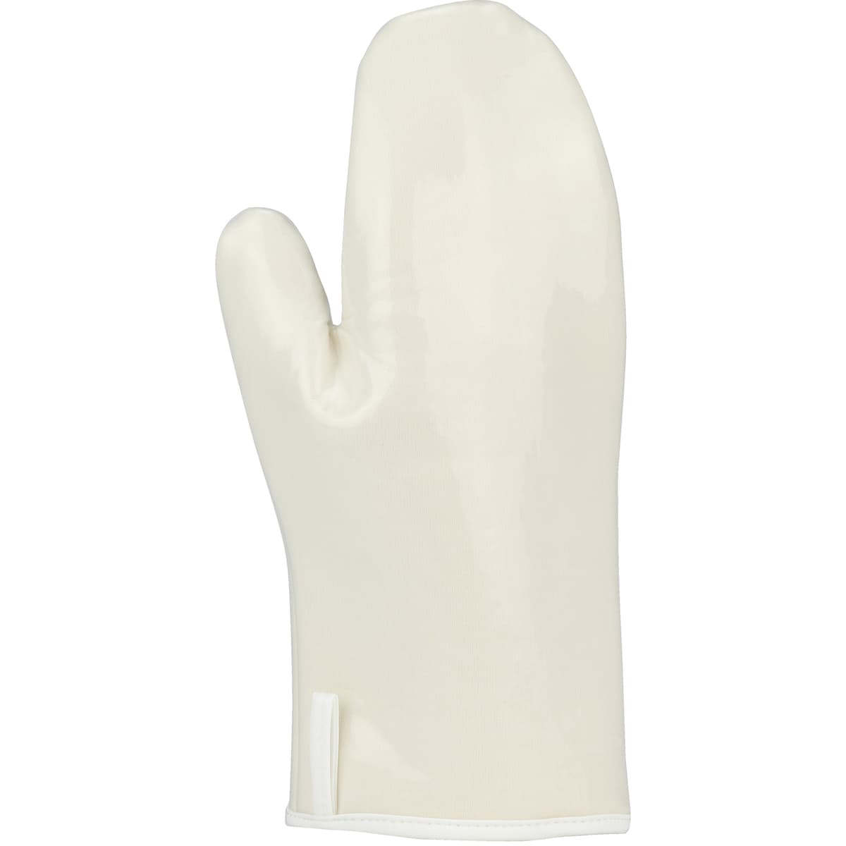 Heat & Cold Resistant Mitt with Silicon Rubber Outer Shell and Nylon Lining - 12in., White (73G) - L