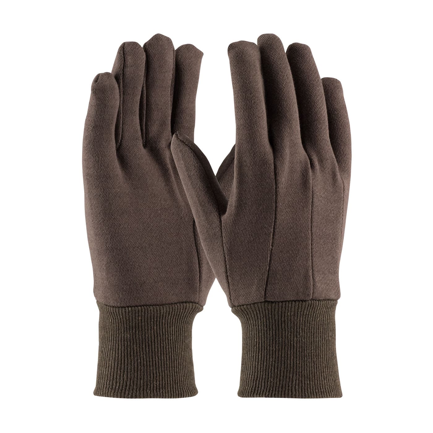 Regular Weight Cotton/Polyester Jersey Glove - Ladies', Brown (750LC) - LADIES