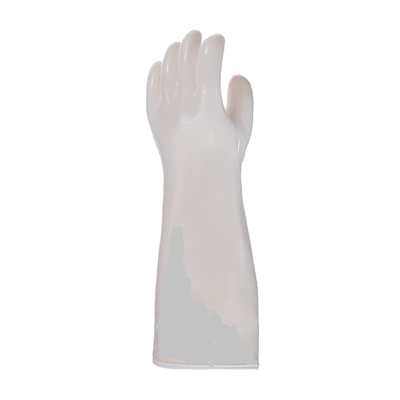 Heat & Cold Resistant Glove with Silicon Rubber Outer Shell and Nylon Lining - 23", White (75G) - L