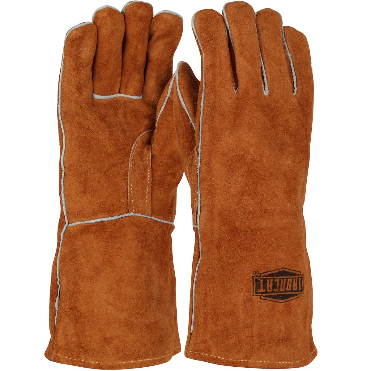 Premium Grade Split Cowhide Leather Welder's Glove with Cotton Lining and DuPont Kevlar Stitching, Brown (9020) - L