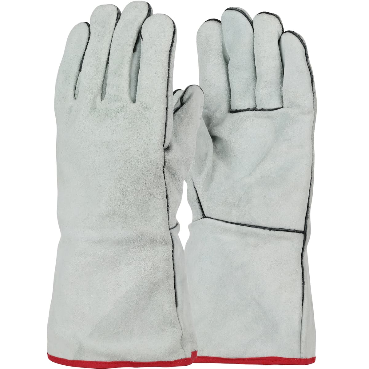 Economy Grade Split Cowhide Leather Welder's Glove with Cotton Lining - Left Hand Only, Gray (930LHO) - L