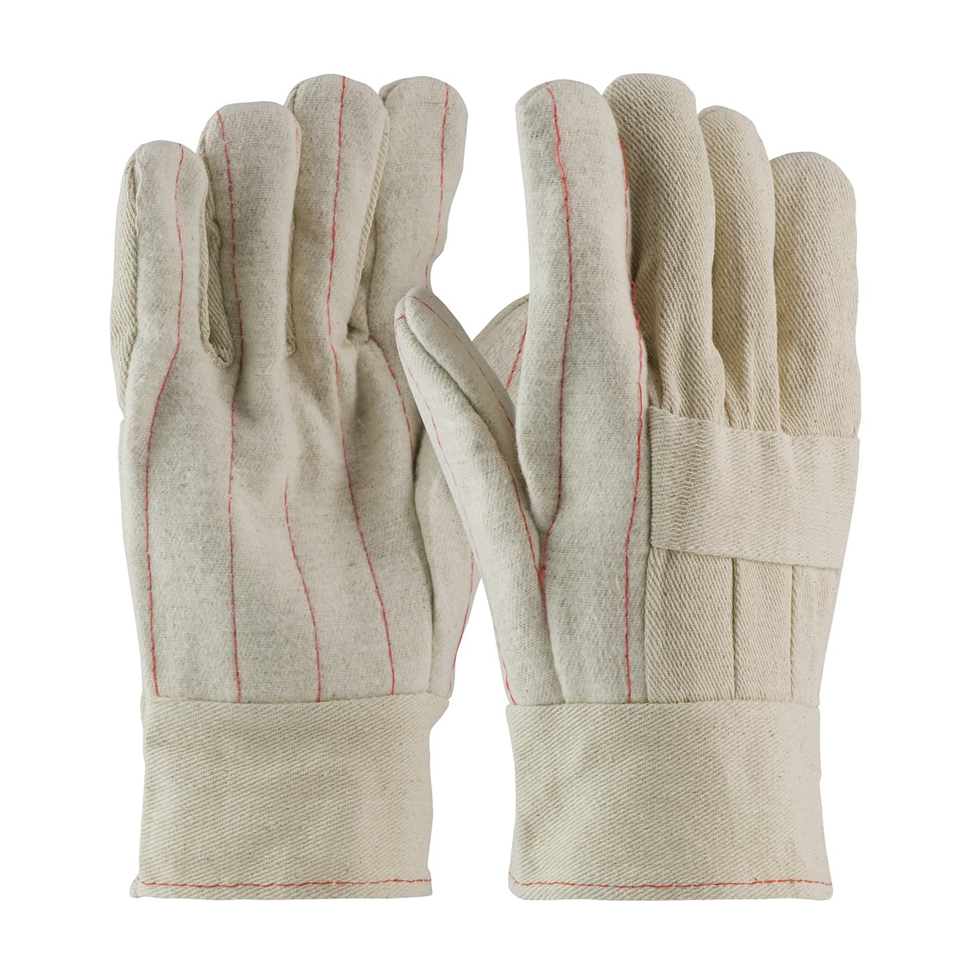 Premium Grade Hot Mill Glove with Three-Layers of Cotton Canvas and Burlap Liner - 28 oz, Natural (94-928) - MENS