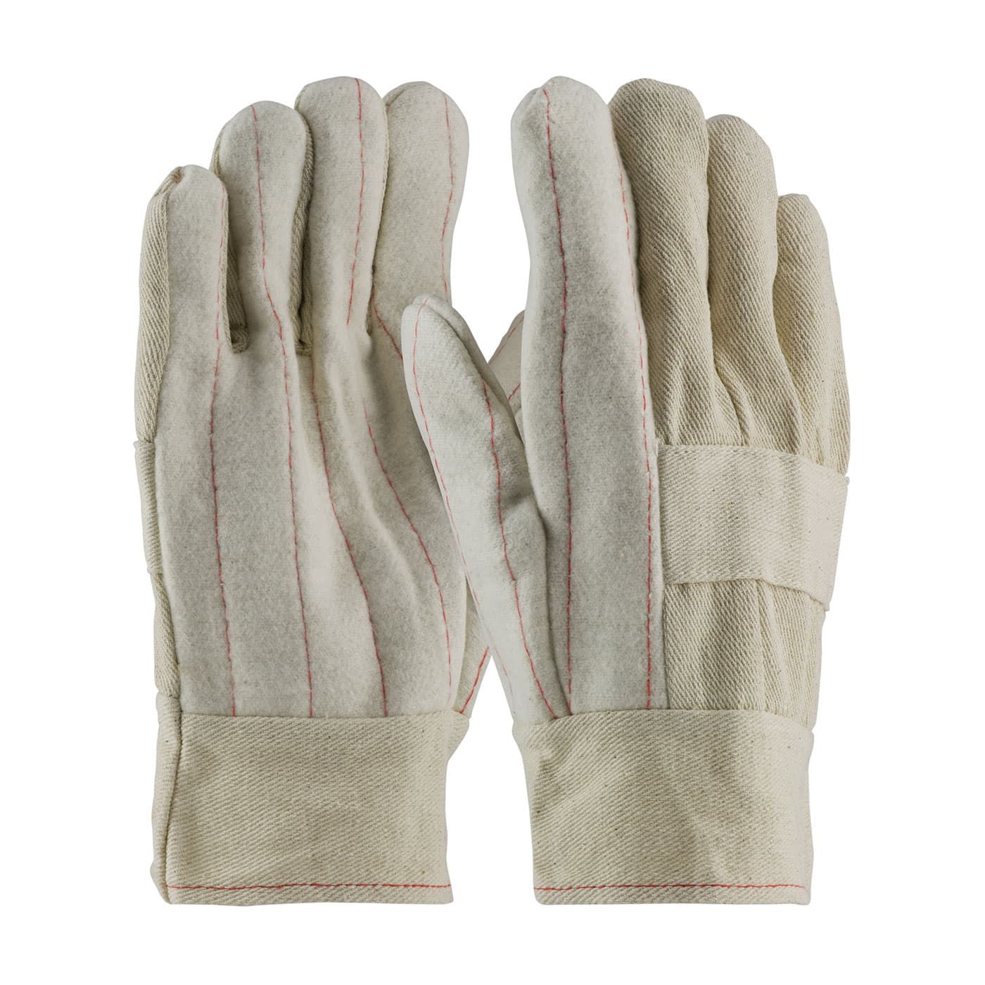 Premium Grade Hot Mill Glove with Three-Layers of Cotton Canvas and Burlap Liner - 32 oz, Natural (94-932) - MENS