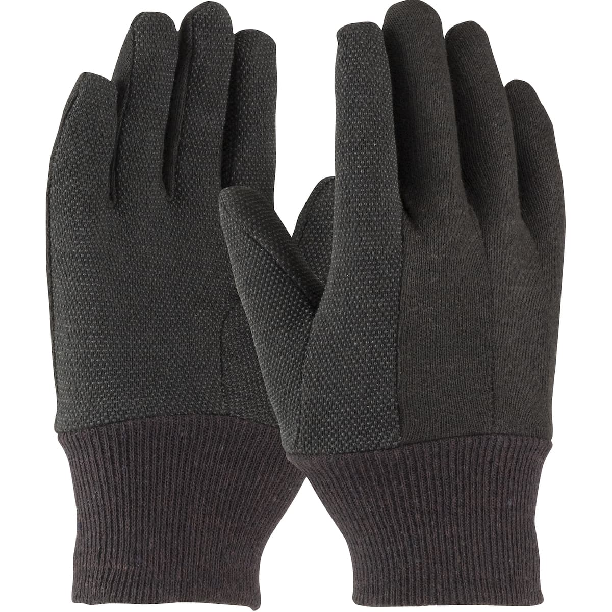 Regular Weight Polyester/Cotton Jersey Glove with PVC Dotted Grip - Ladies', Brown (95-809PDC) - LADIES