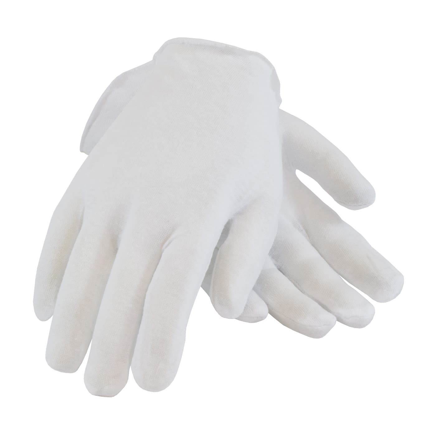 Premium, Light Weight Cotton Lisle Inspection Glove with Unhemmed Cuff - Men's, White (97-500) - MENS_1