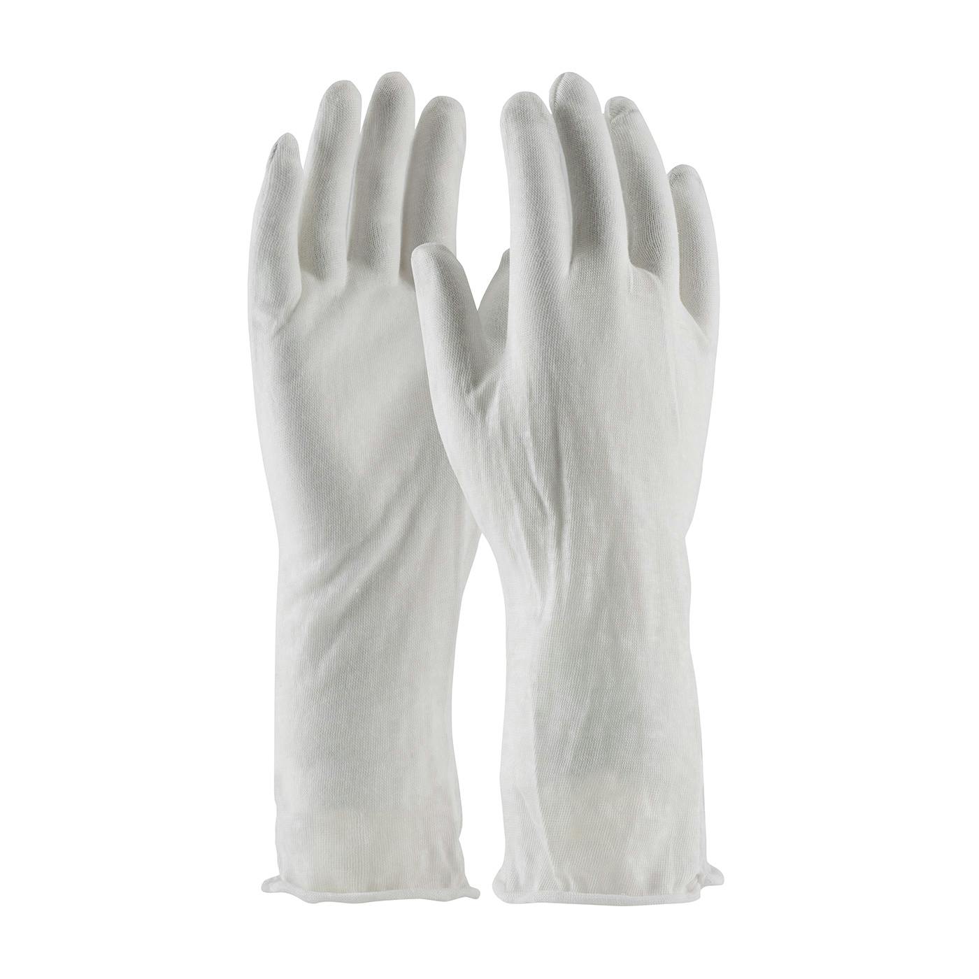 Economy, Light Weight Cotton Lisle Inspection Glove with Unhemmed Cuff - 14", White (97-500/14I) - MENS