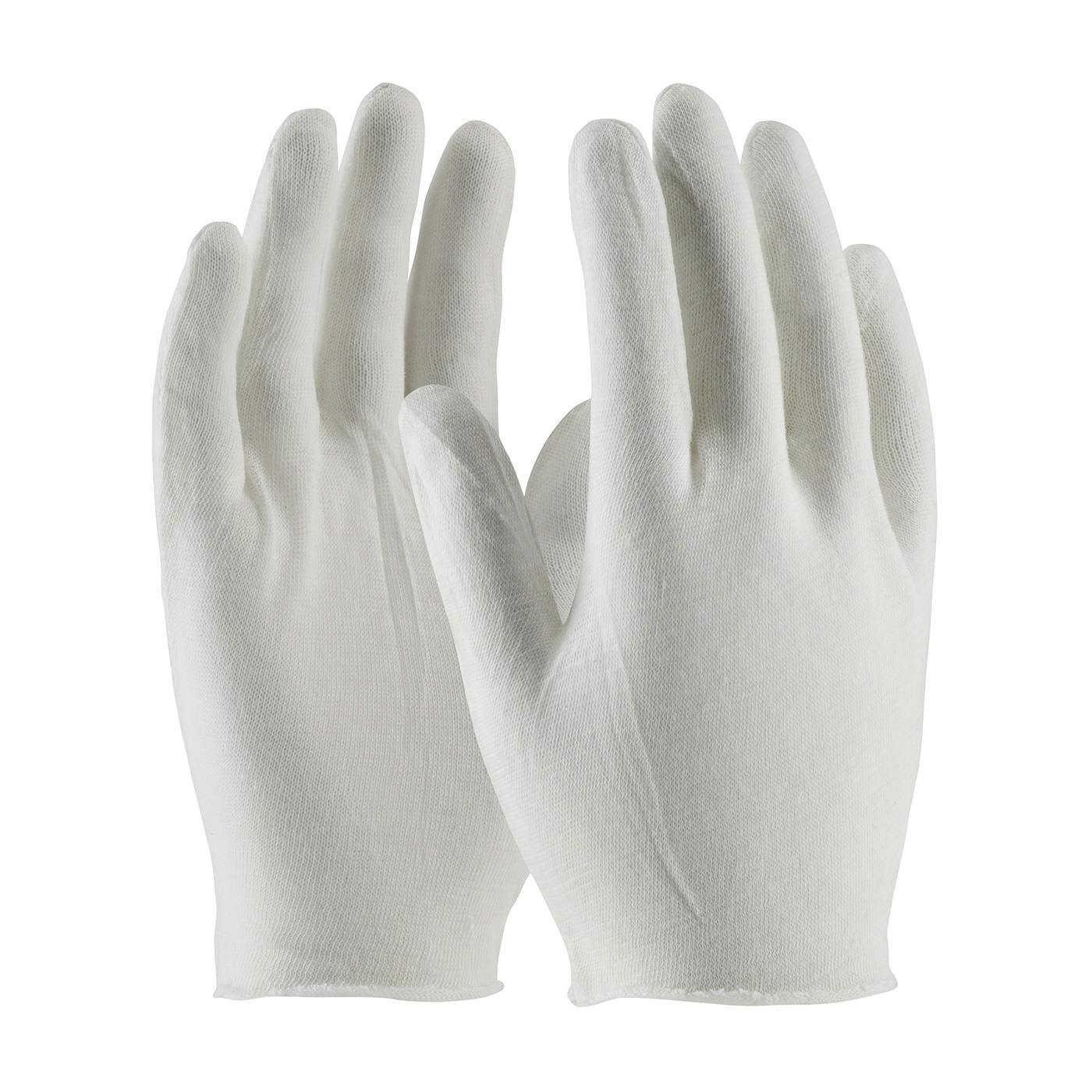 Economy, Light Weight Cotton Lisle Inspection Glove with Unhemmed Cuff - 9", White (97-500I) - MENS