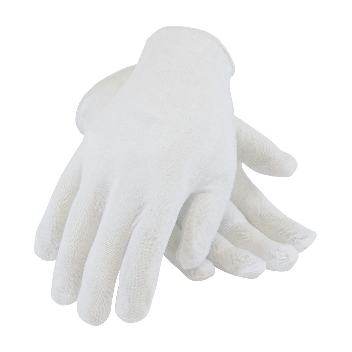 Premium, Light Weight Cotton Lisle Inspection Glove with Unhemmed Cuff - Jumbo Size, White (97-500J) - MENS_1