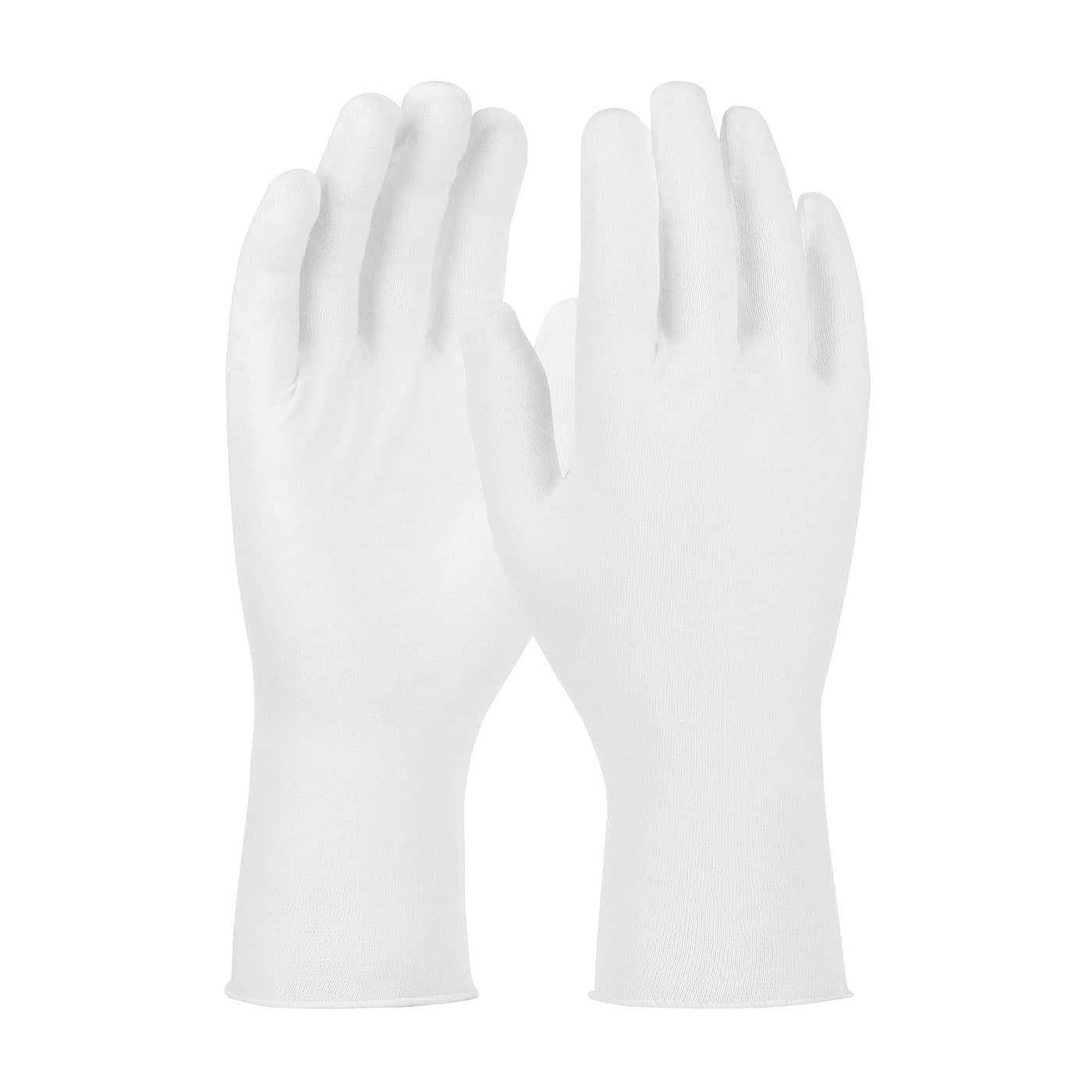 Premium, Light Weight Cotton Lisle Inspection Glove with Unhemmed Cuff - 12in., White (97-501/12) - LADIES