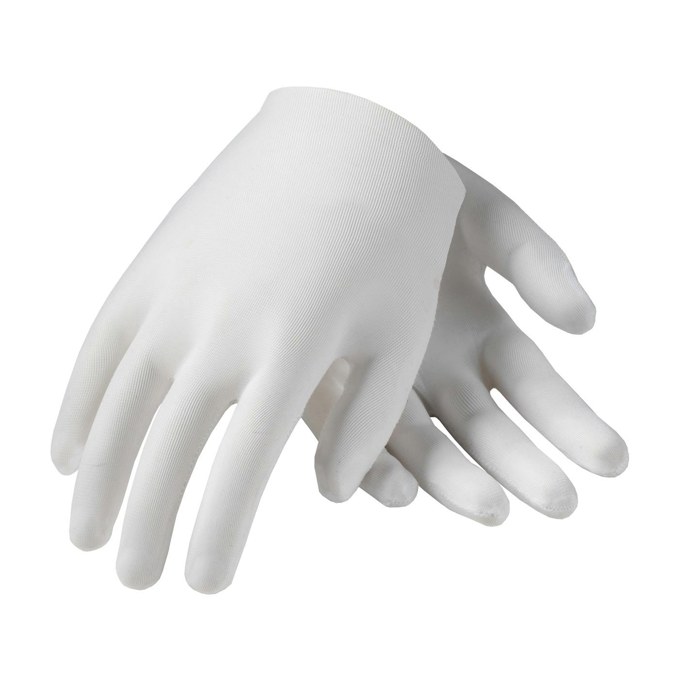 Medium Weight Cotton Lisle Inspection Glove with Overcast Hem Cuff - Men's, White (97-520H) - MENS