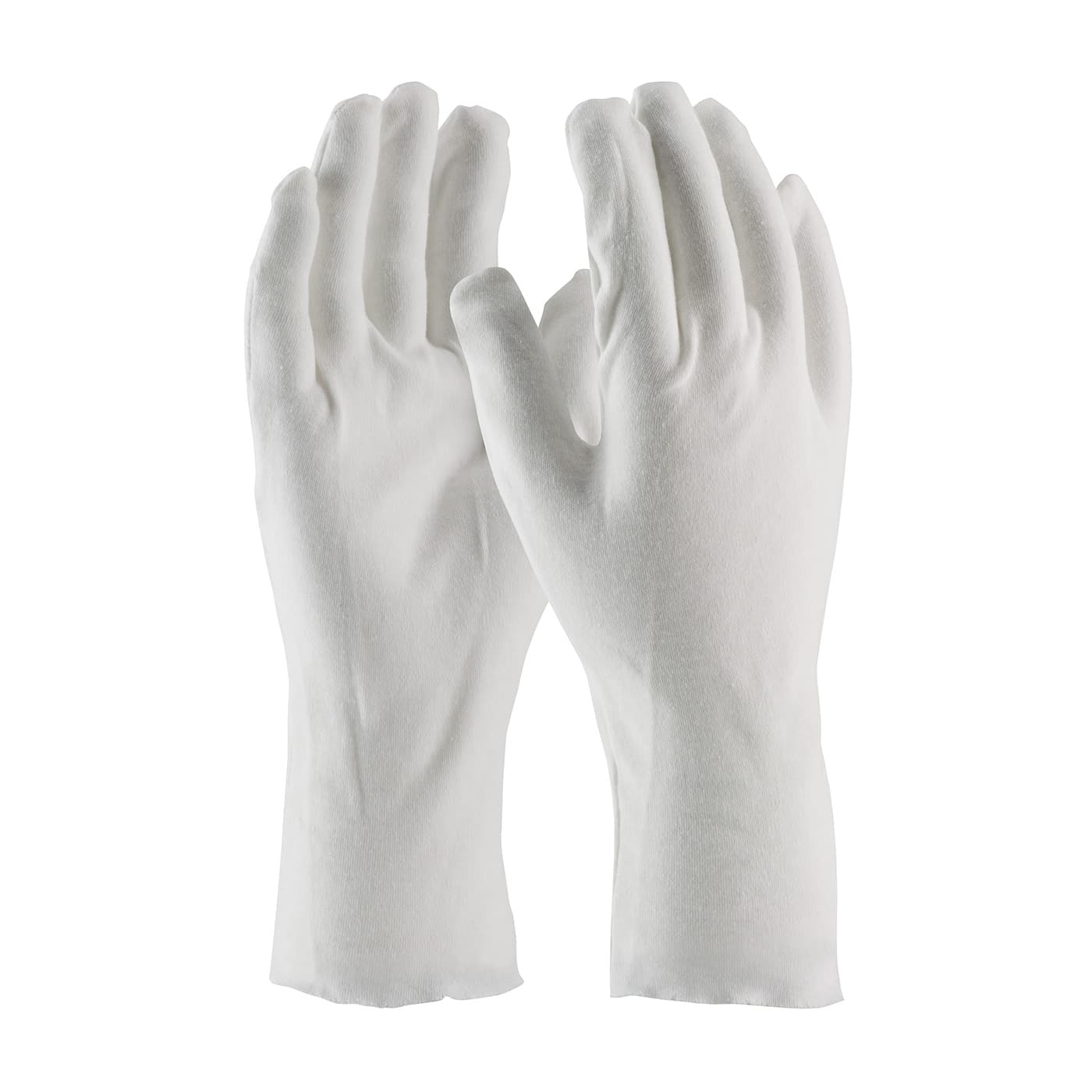 Heavy Weight Cotton Lisle Inspection Glove with Unhemmed Cuff - 12in., White (97-540/12) - MENS