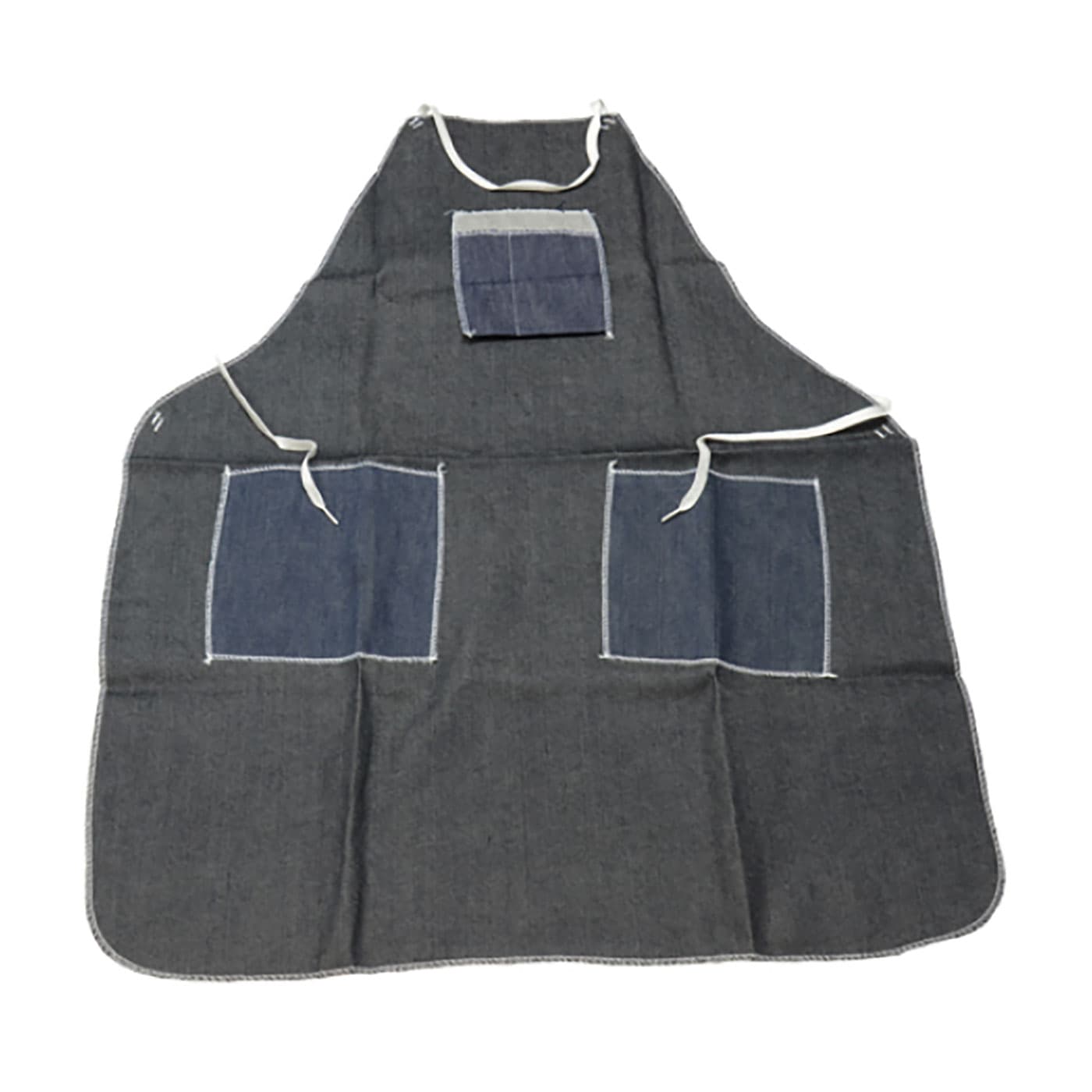 Denim Apron - Three Pockets, Blue (A2836D62BT) - OS