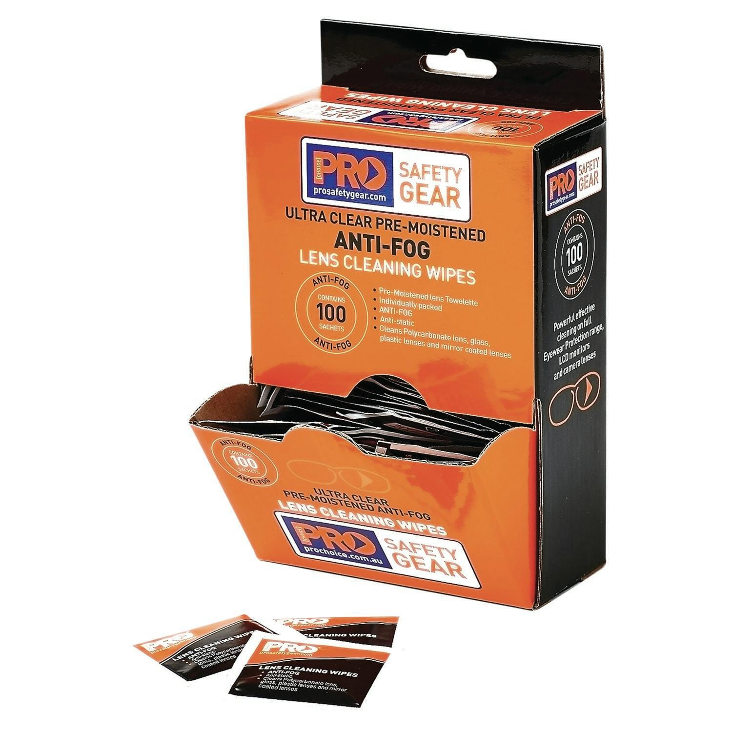 Pro Choice Anti-Fog Lens Wipes 100 Pack_0