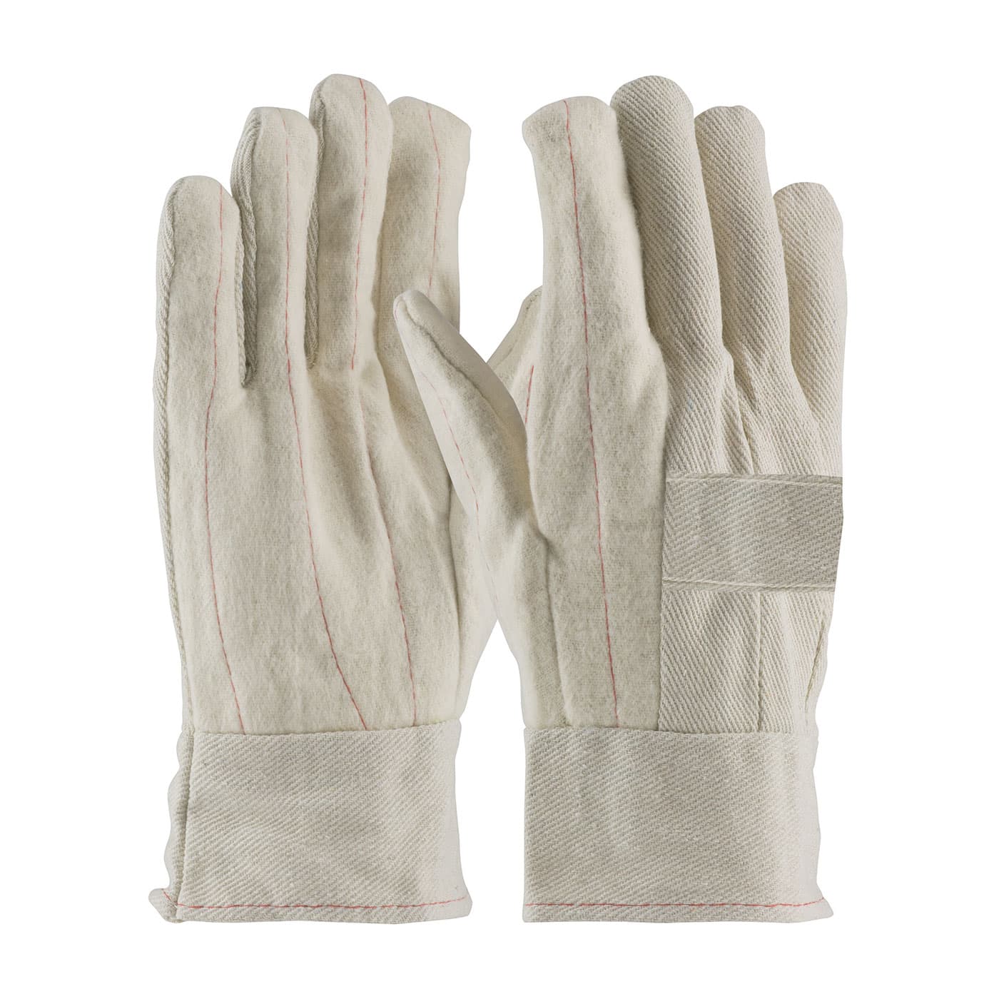 Extra Heavyweight Cotton Hot Mill Glove with Two-Layers of Polyester Lining - 30 oz, Natural (B03SI) - L