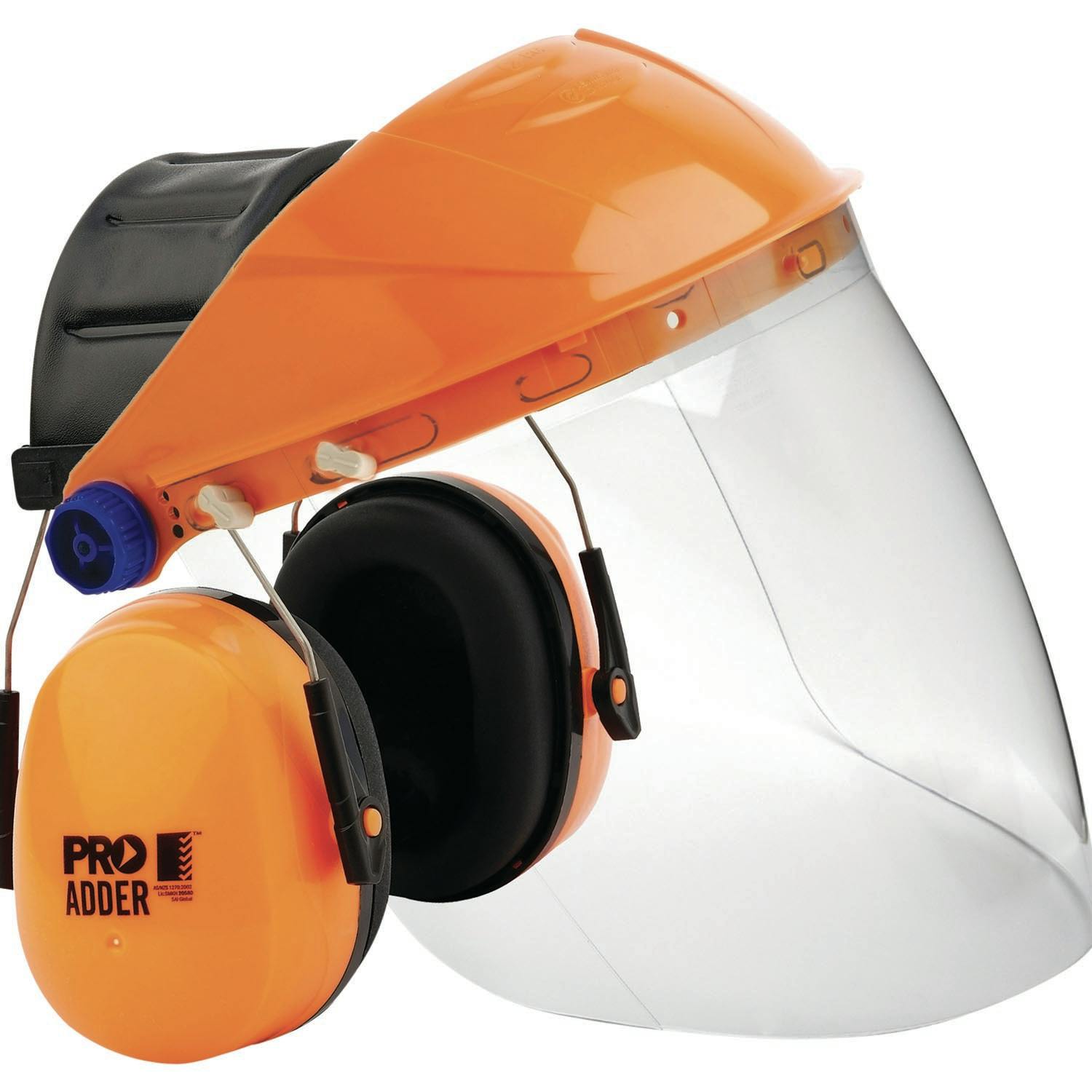 Pro Choice Striker Browguard + Clear Visor + Adder Earmuff Combo
