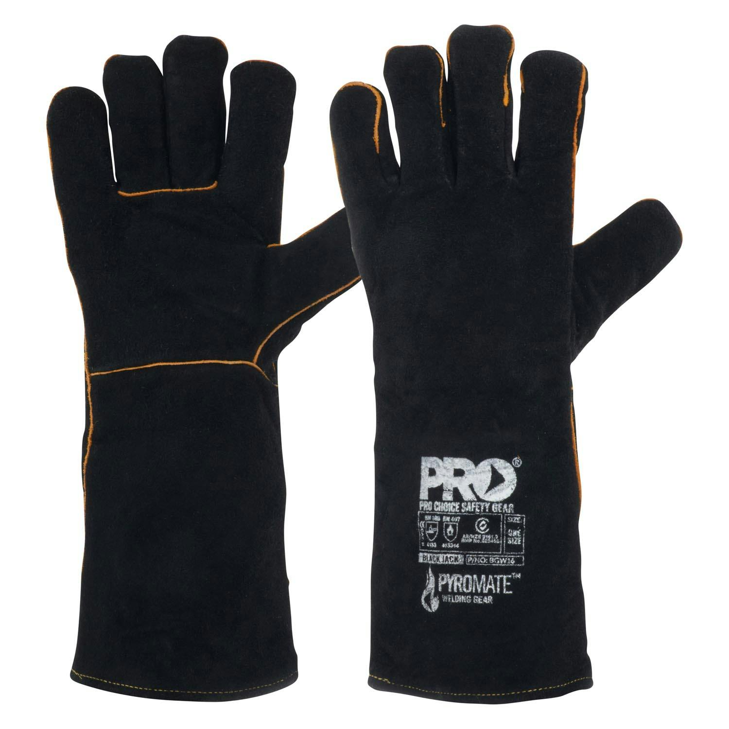 Pro Choice Pyromate® Black Jack® - Black & Gold Glove Large