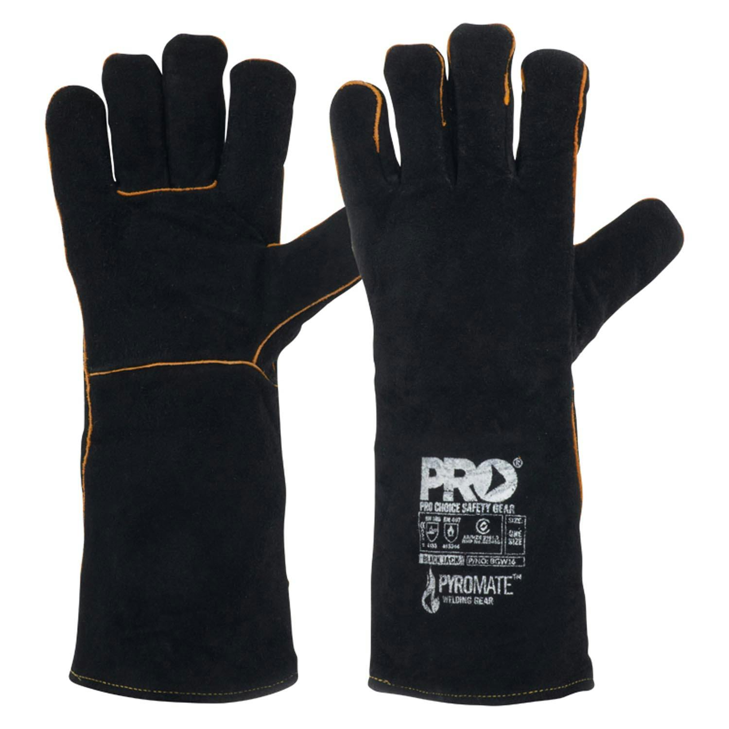 Pro Choice Pyromate® Black Jack® - Black & Gold Glove Large_1