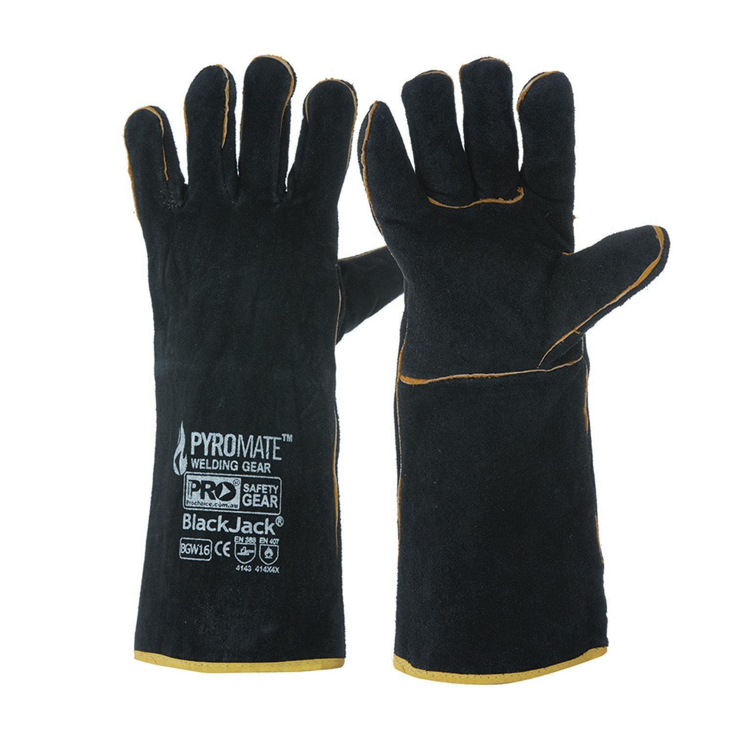 Pro Choice Pyromate® Black Jack® - Black & Gold Glove Large_2