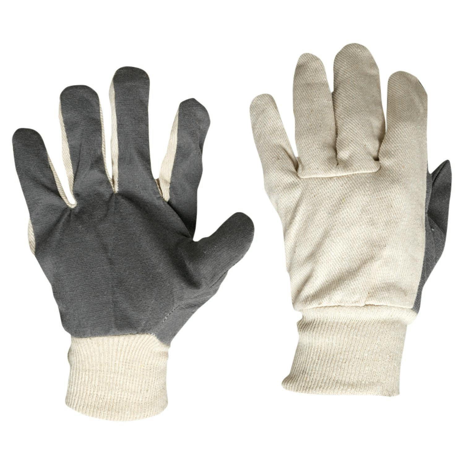 Pro Choice Cotton Drill Vinyl Palm Gloves Large